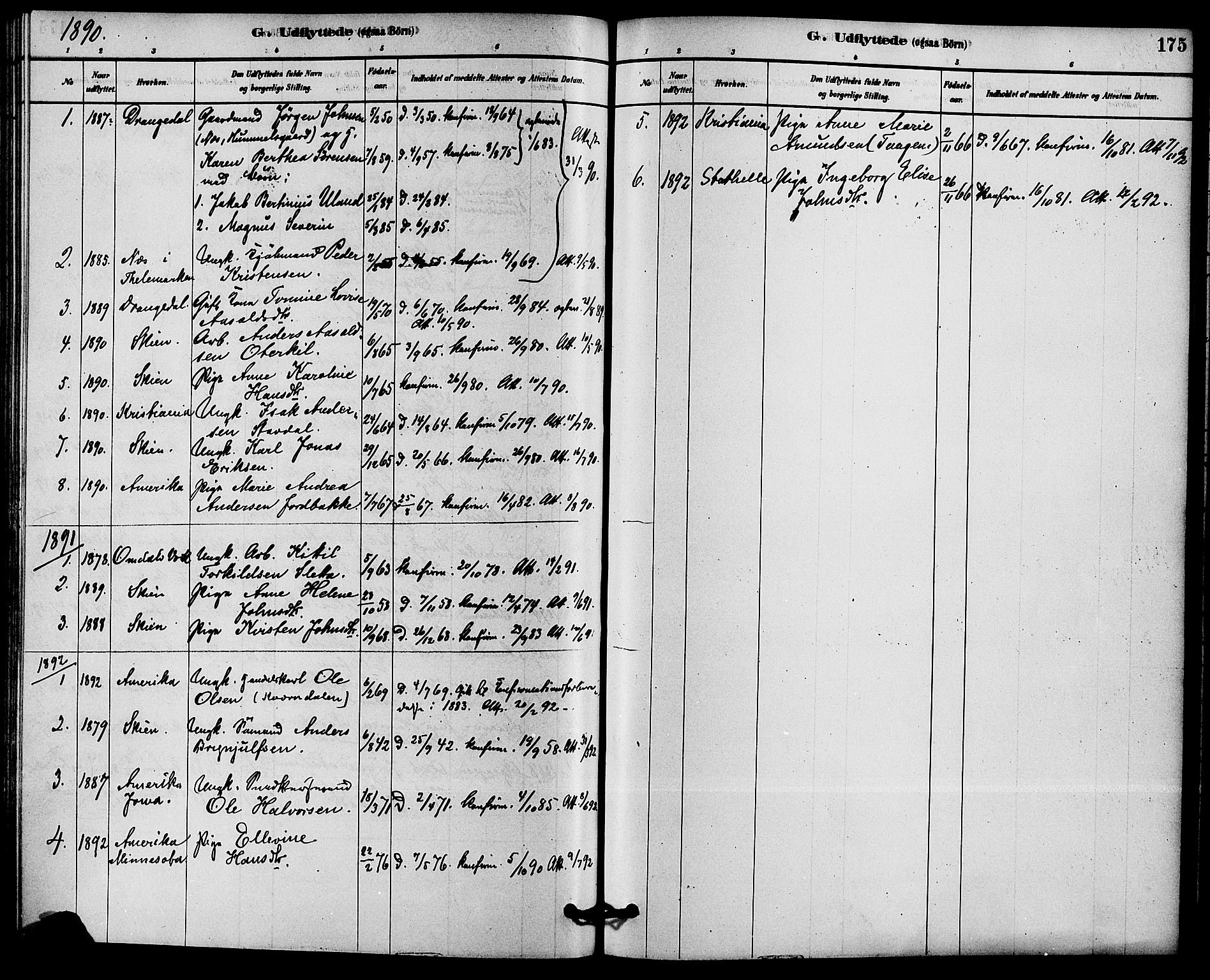 Solum kirkebøker, AV/SAKO-A-306/F/Fb/L0001: Parish register (official) no. II 1, 1877-1892, p. 175