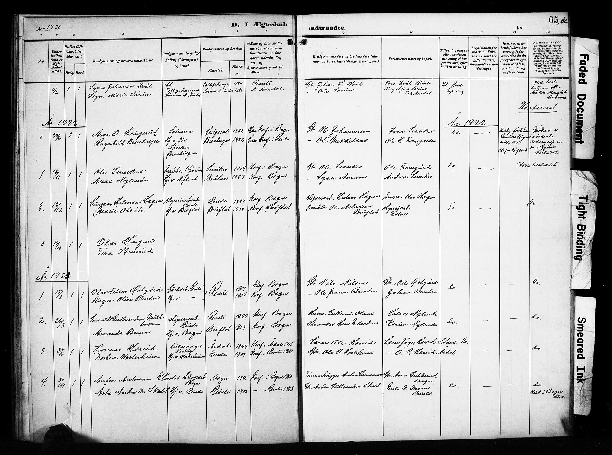 Sør-Aurdal prestekontor, AV/SAH-PREST-128/H/Ha/Hab/L0010: Parish register (copy) no. 10, 1894-1929, p. 65