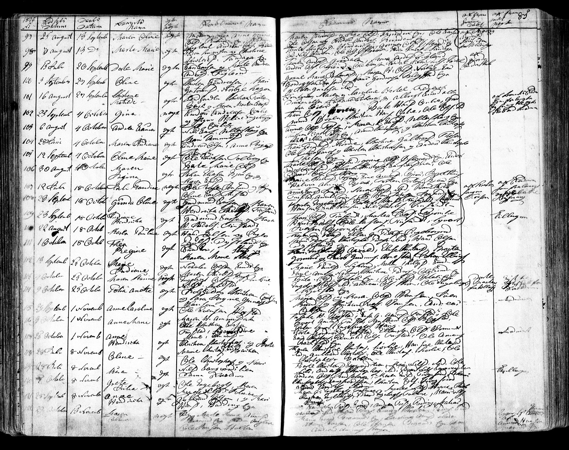 Nes prestekontor Kirkebøker, AV/SAO-A-10410/F/Fa/L0007: Parish register (official) no. I 7, 1846-1858, p. 85