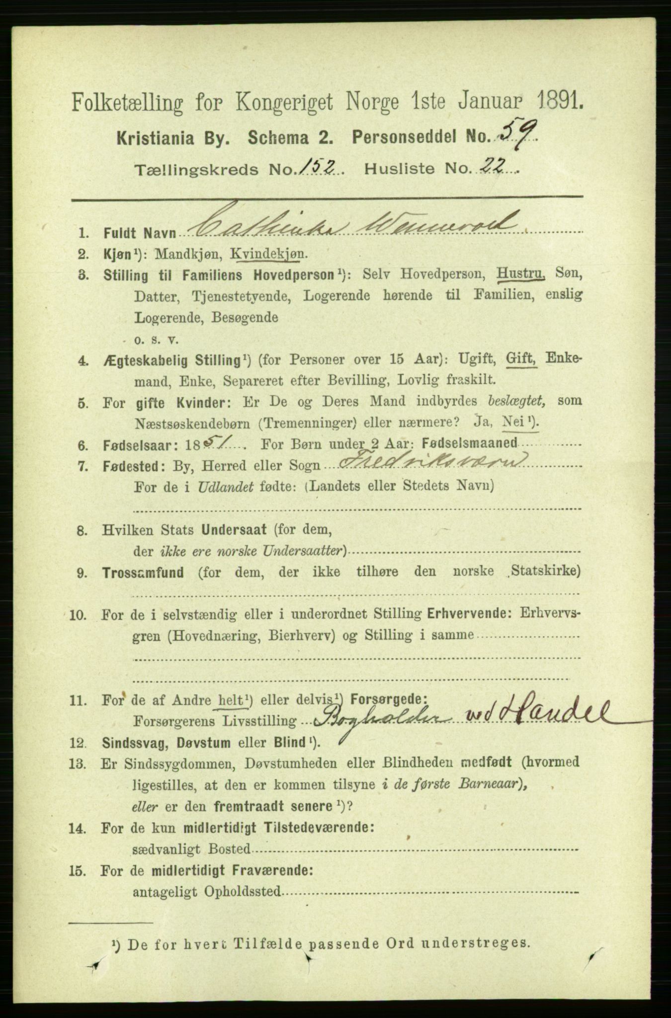 RA, 1891 census for 0301 Kristiania, 1891, p. 85901