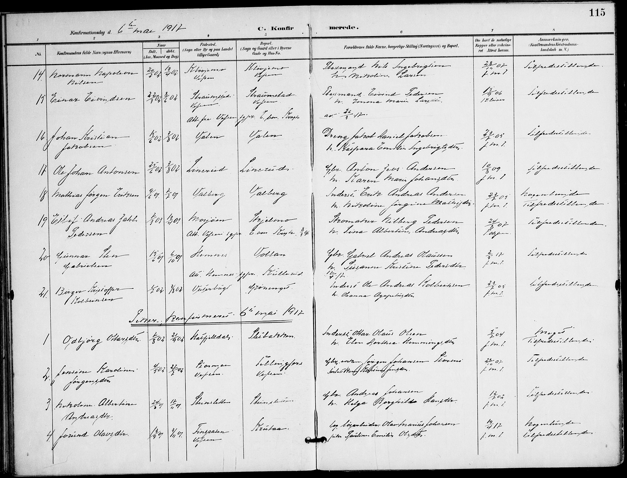 Ministerialprotokoller, klokkerbøker og fødselsregistre - Nordland, AV/SAT-A-1459/823/L0326: Parish register (official) no. 823A03, 1899-1919, p. 115