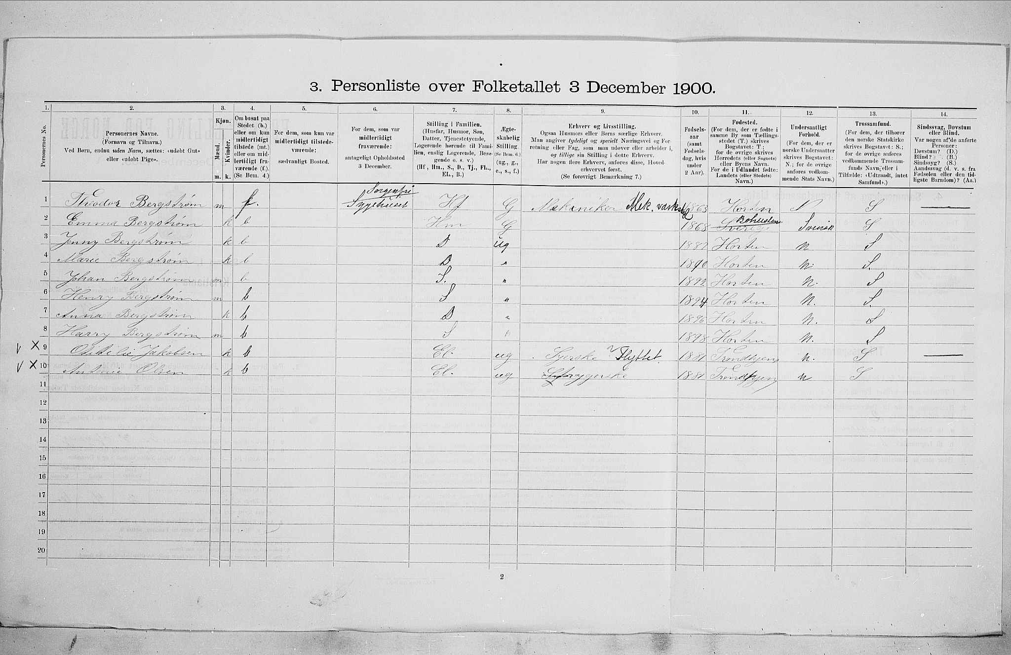 SAO, 1900 census for Kristiania, 1900, p. 51149