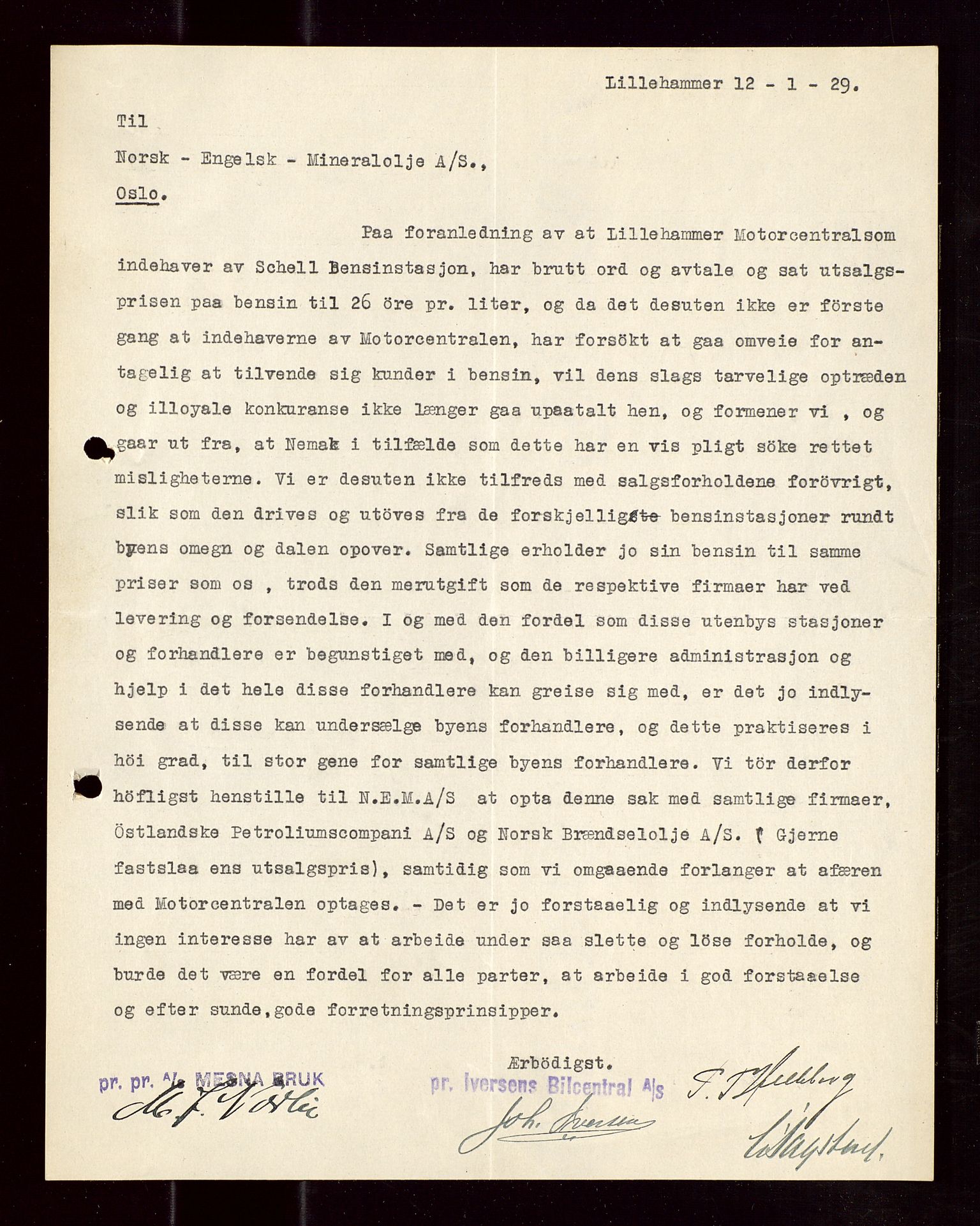 Pa 1521 - A/S Norske Shell, AV/SAST-A-101915/E/Ea/Eaa/L0017: Sjefskorrespondanse, 1929, p. 140