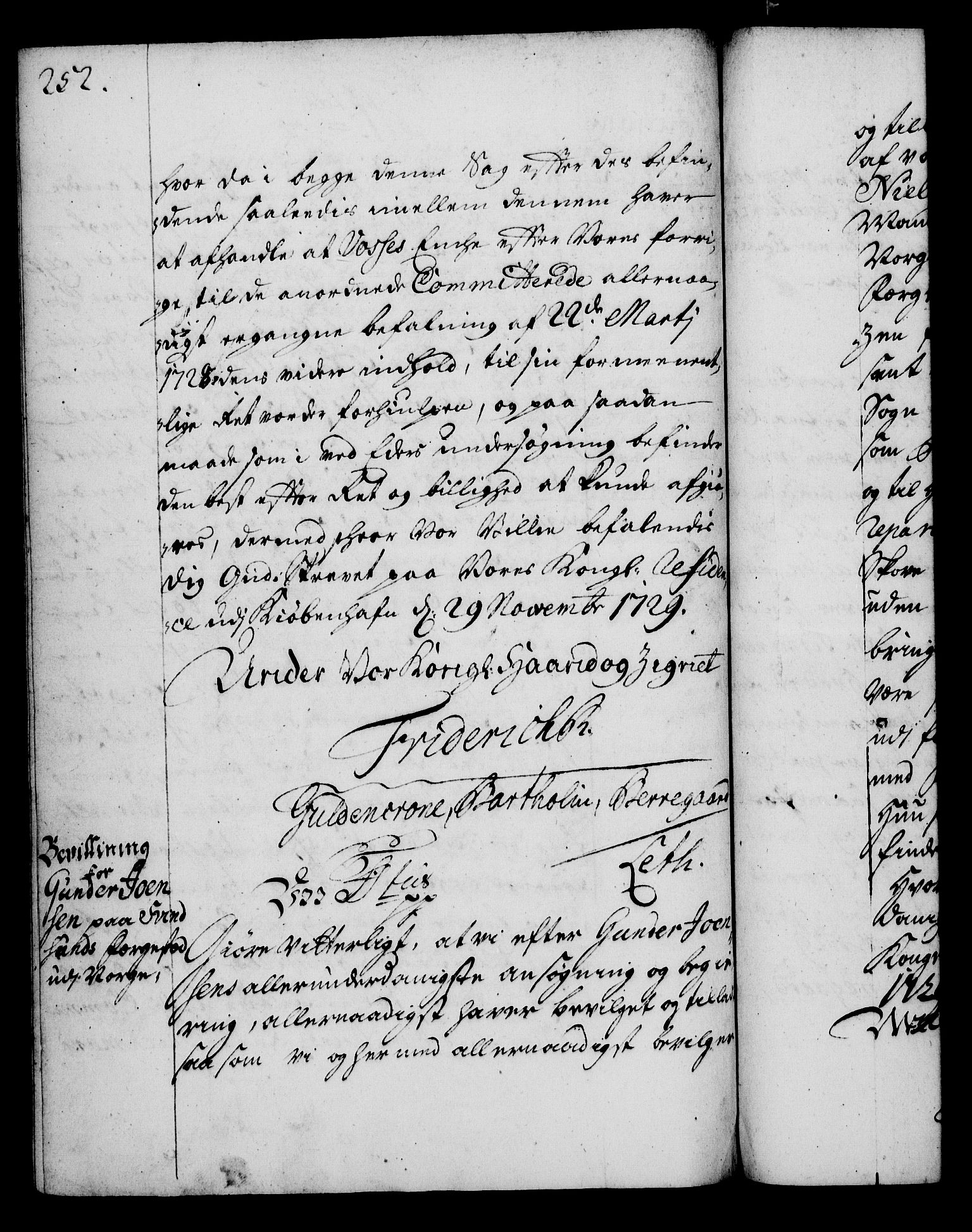 Rentekammeret, Kammerkanselliet, RA/EA-3111/G/Gg/Gga/L0003: Norsk ekspedisjonsprotokoll med register (merket RK 53.3), 1727-1734, p. 252