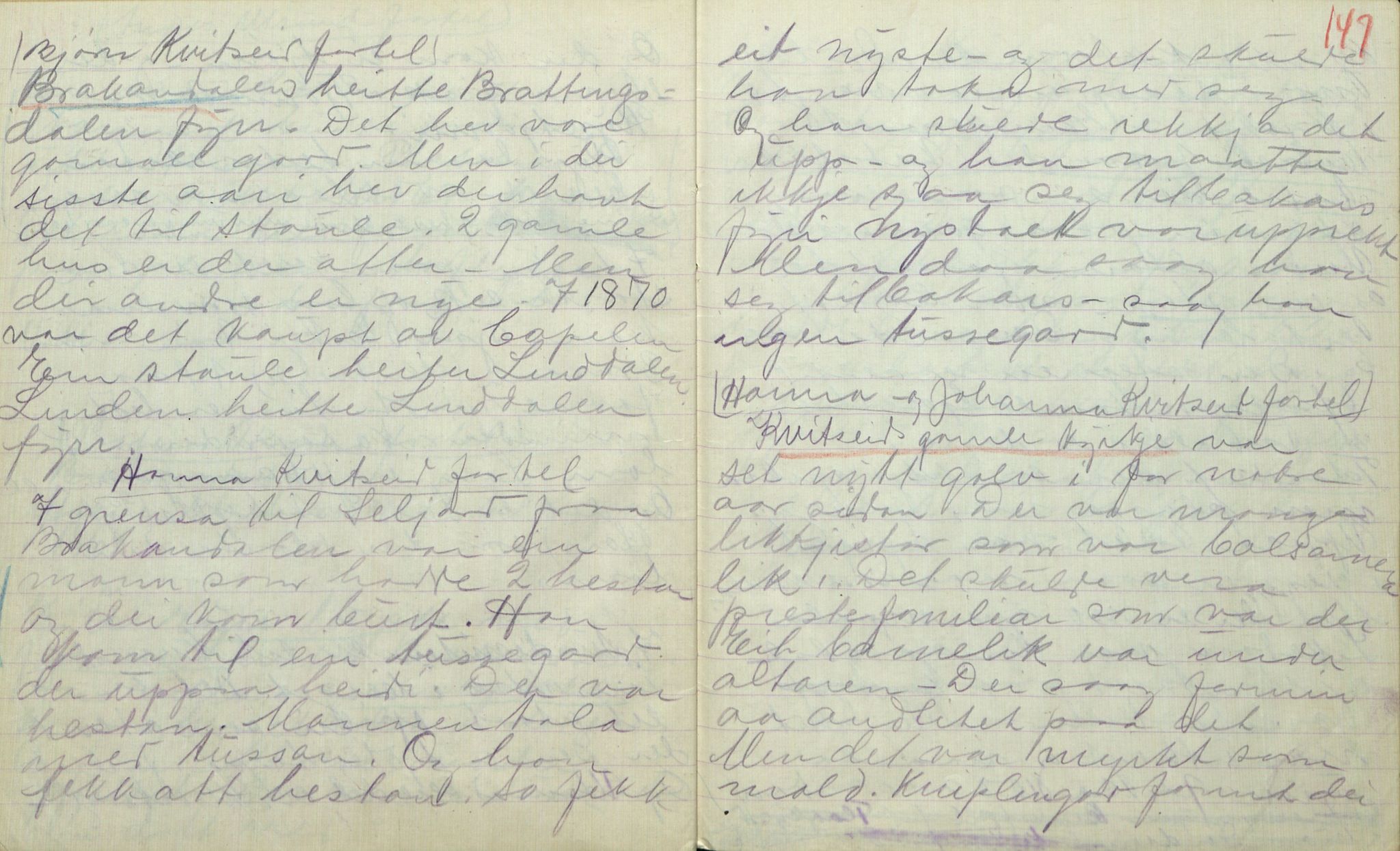Rikard Berge, TEMU/TGM-A-1003/F/L0017/0003: 551-599 / 553 Kviteseid soge, Signe Vesterdal, 1918, p. 146-147