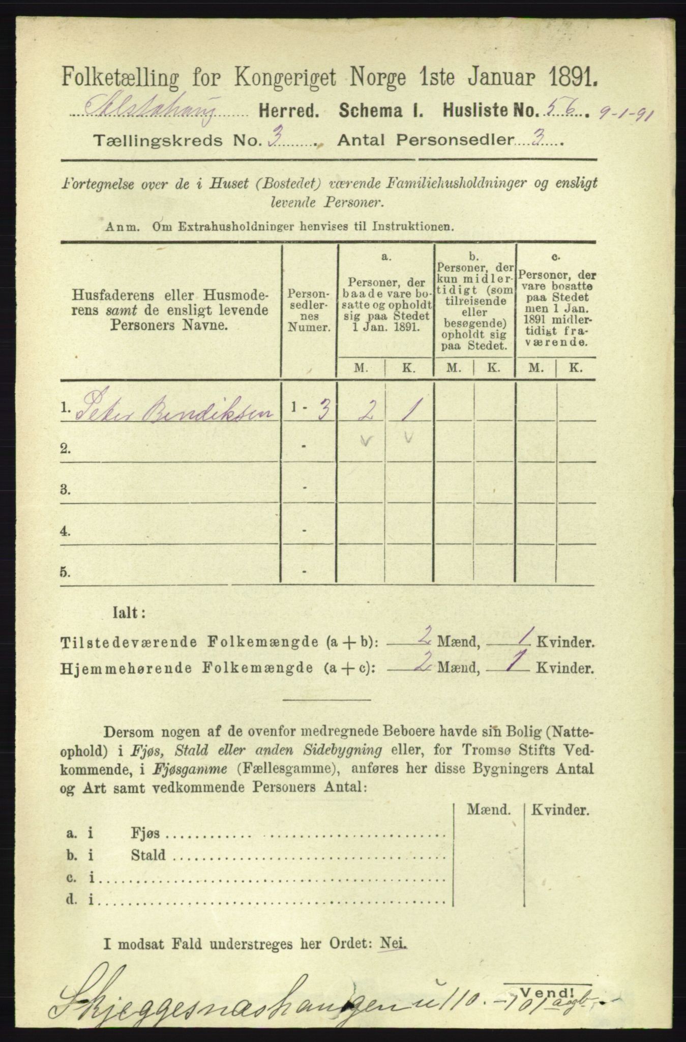 RA, 1891 census for 1820 Alstahaug, 1891, p. 1091