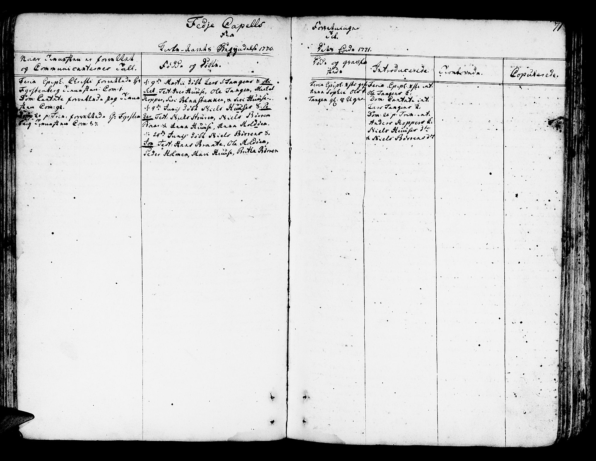 Lindås Sokneprestembete, AV/SAB-A-76701/H/Haa/Haaa/L0004: Parish register (official) no. A 4, 1764-1791, p. 71