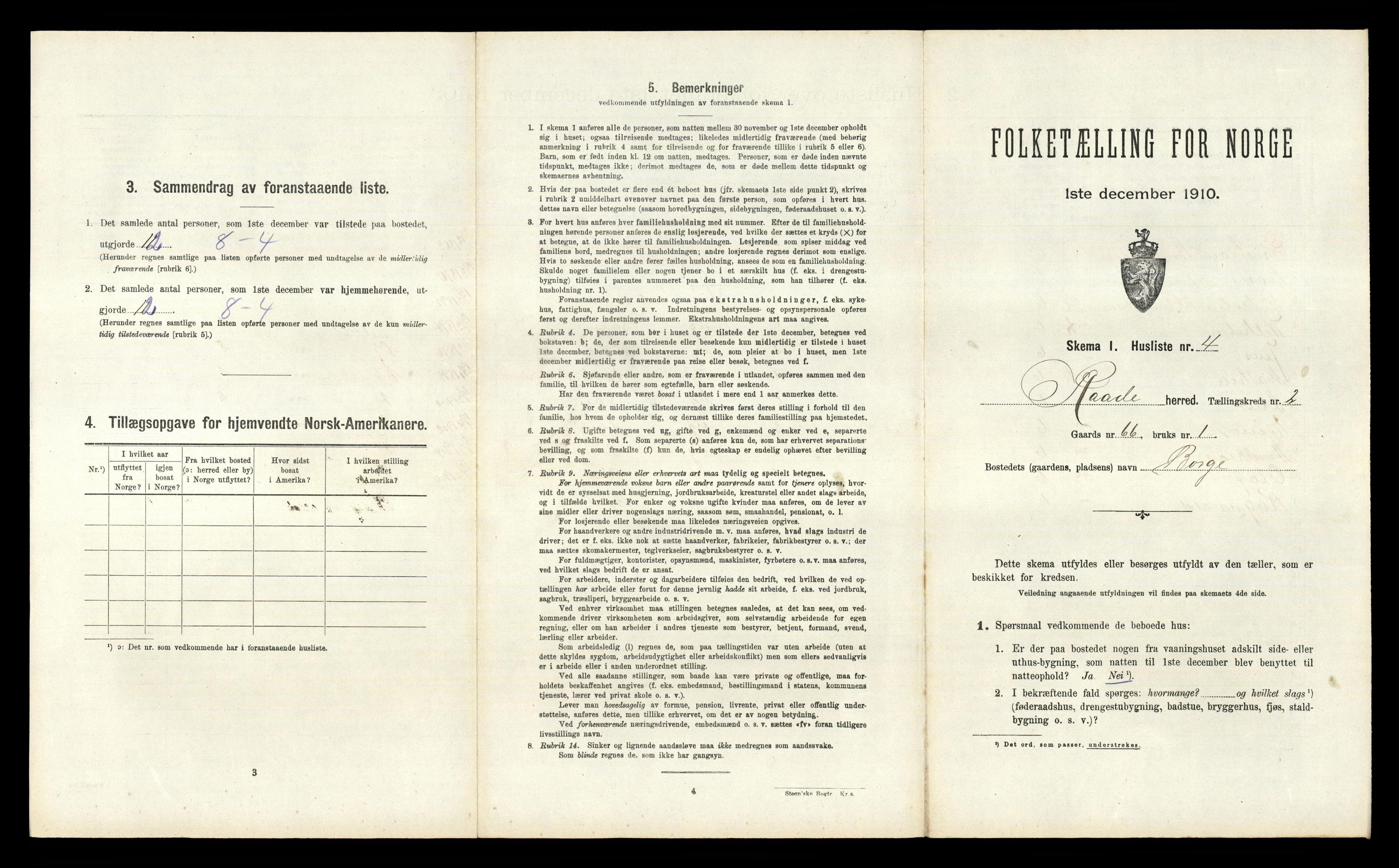 RA, 1910 census for Råde, 1910, p. 242