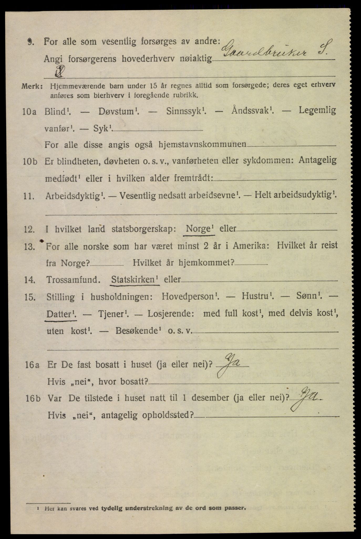 SAK, 1920 census for Greipstad, 1920, p. 1881