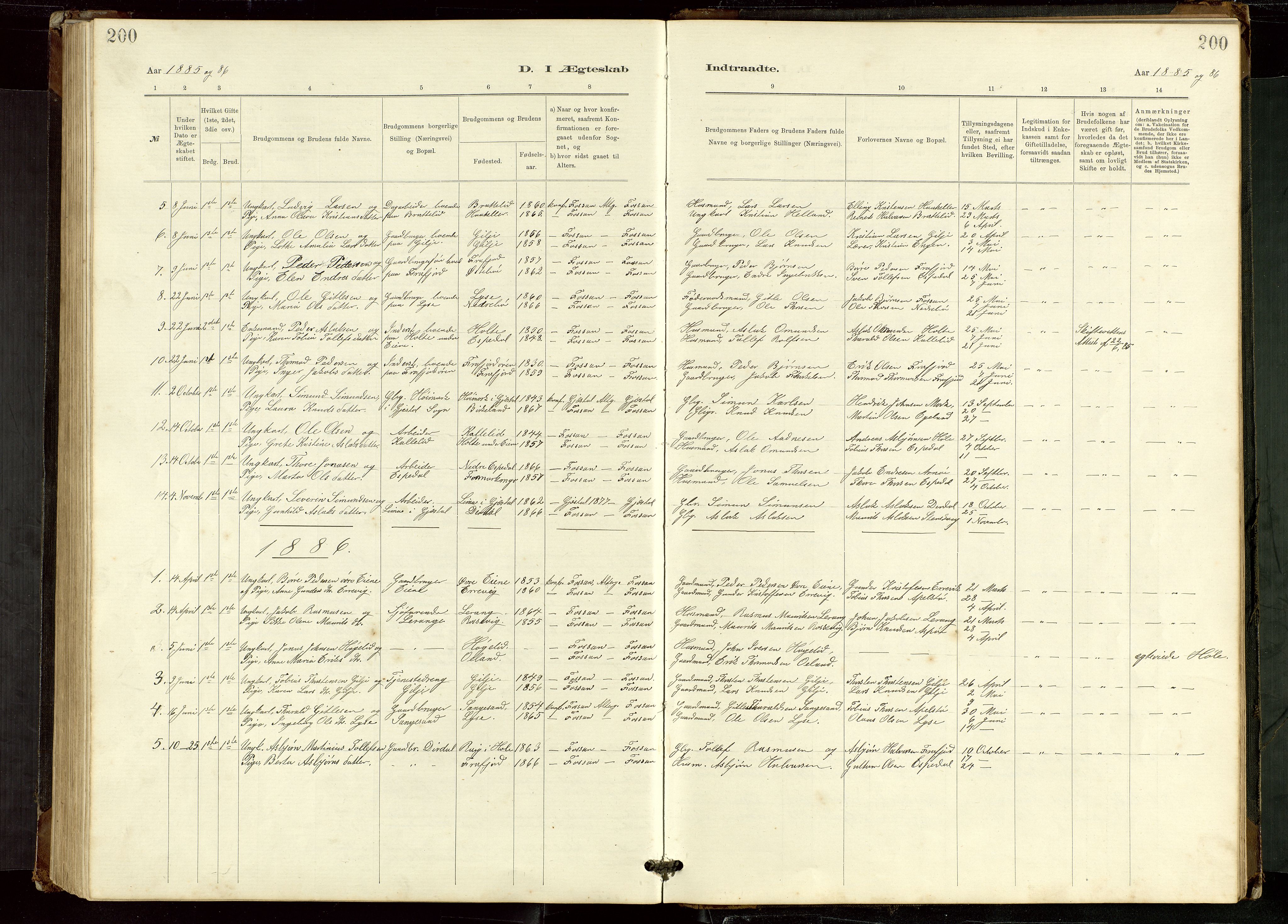 Høgsfjord sokneprestkontor, SAST/A-101624/H/Ha/Hab/L0009: Parish register (copy) no. B 9, 1883-1920, p. 200