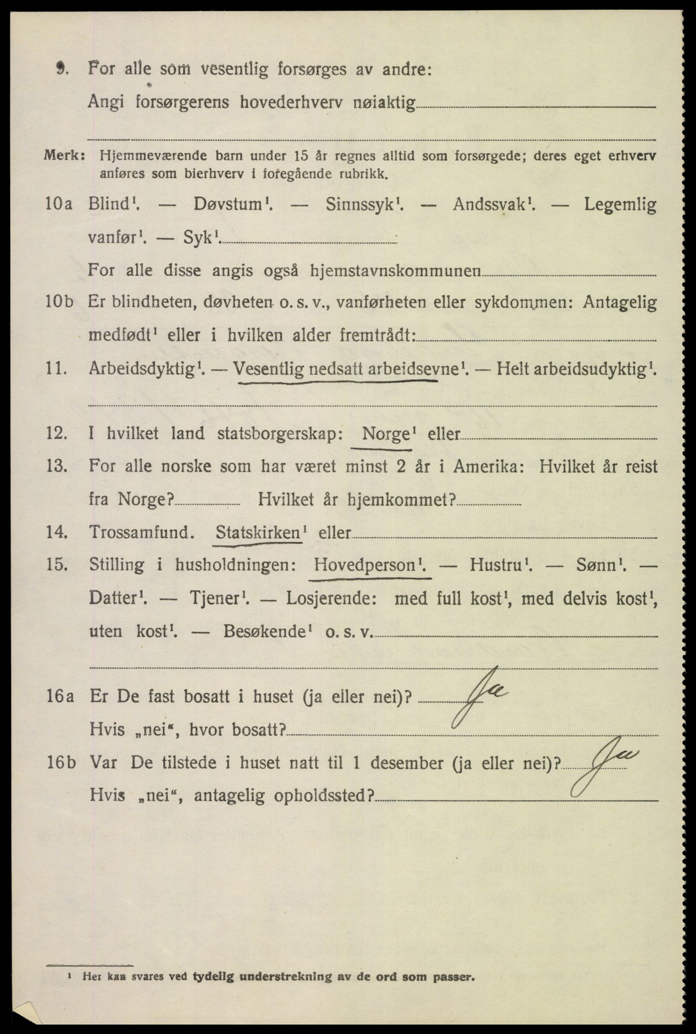 SAK, 1920 census for Dypvåg, 1920, p. 5398