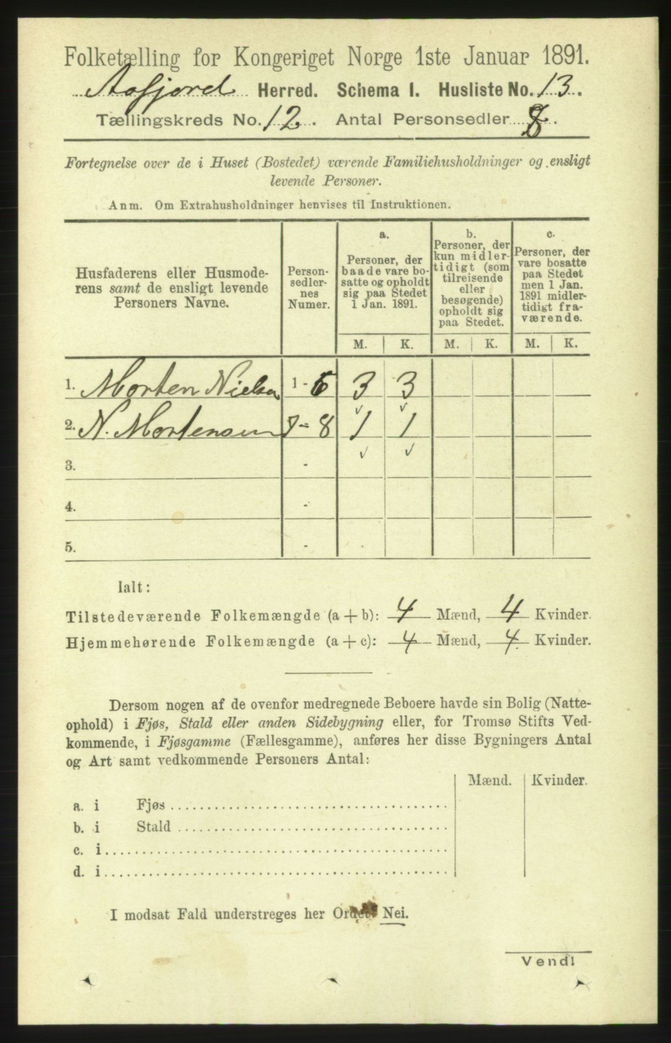 RA, 1891 census for 1630 Åfjord, 1891, p. 3699