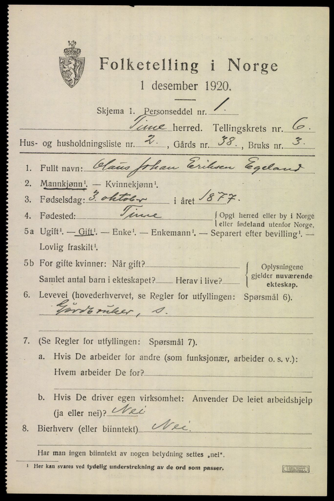 SAST, 1920 census for Time, 1920, p. 6975