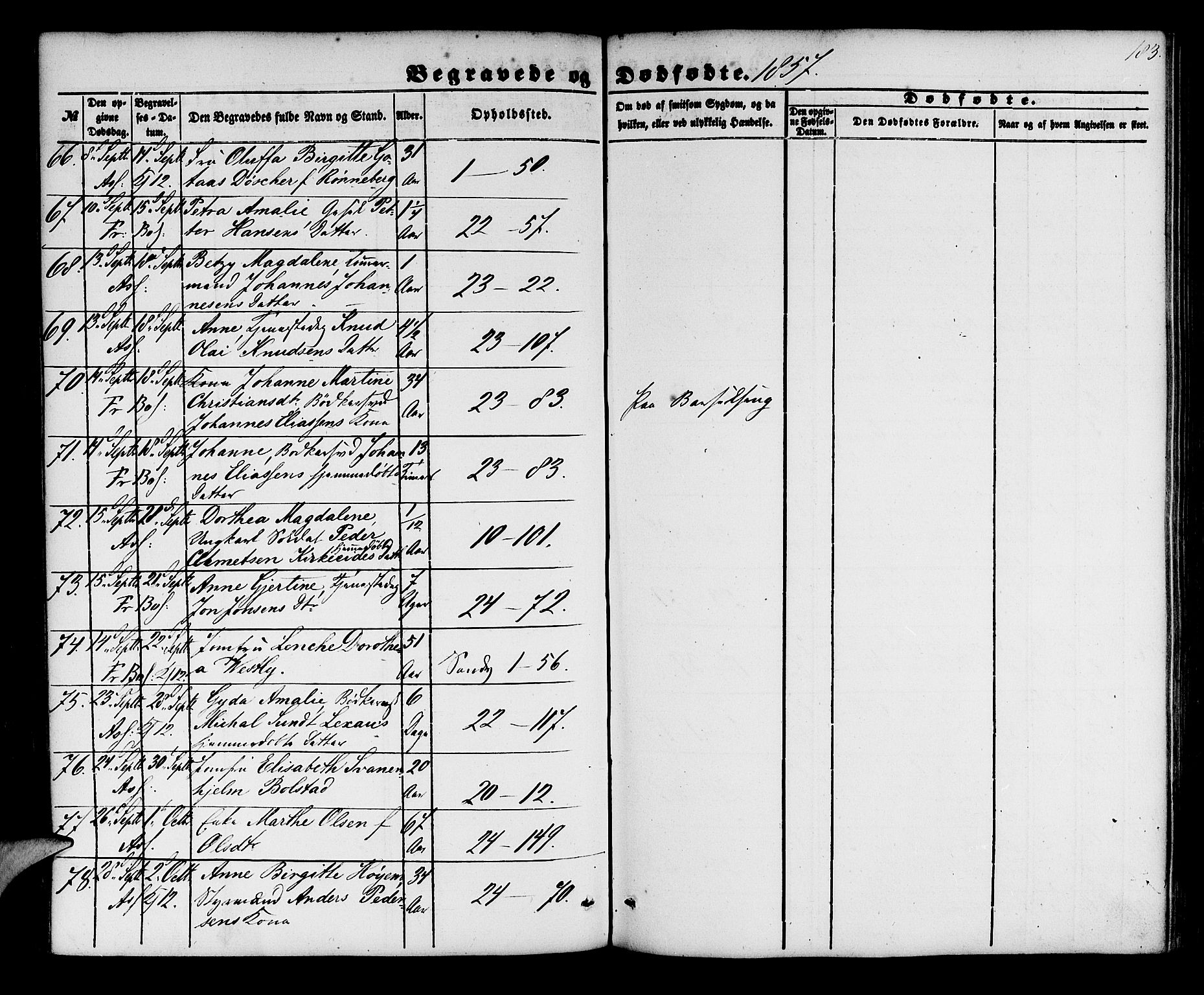 Korskirken sokneprestembete, AV/SAB-A-76101/H/Hab: Parish register (copy) no. E 2, 1851-1871, p. 183