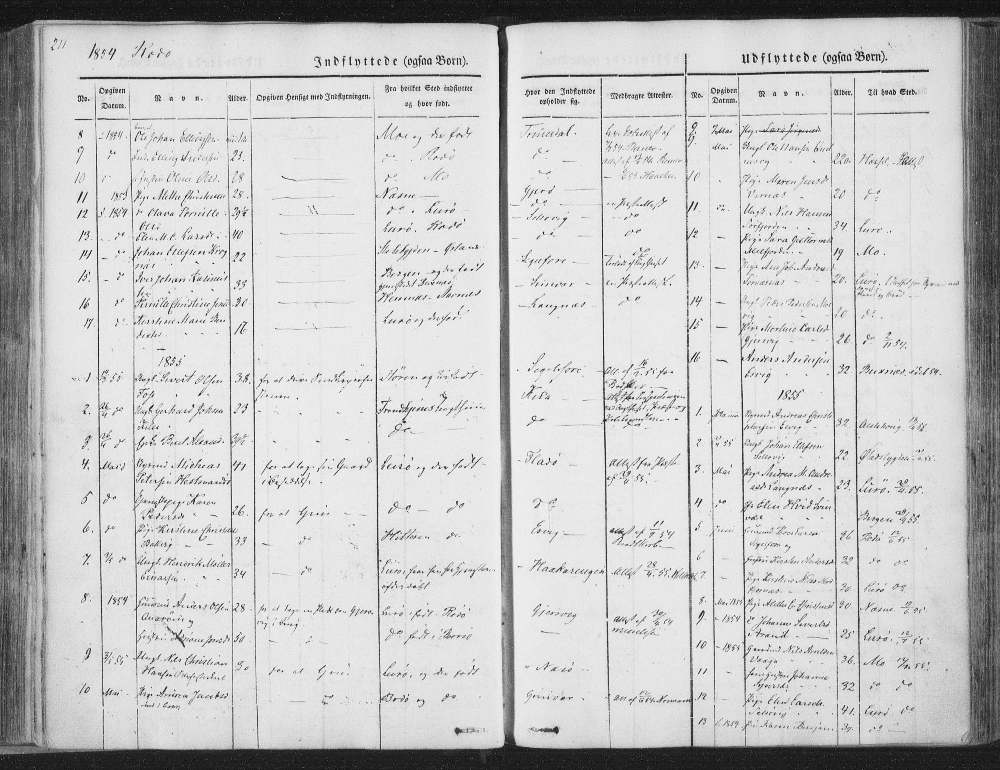 Ministerialprotokoller, klokkerbøker og fødselsregistre - Nordland, AV/SAT-A-1459/841/L0604: Parish register (official) no. 841A09 /1, 1845-1862, p. 211