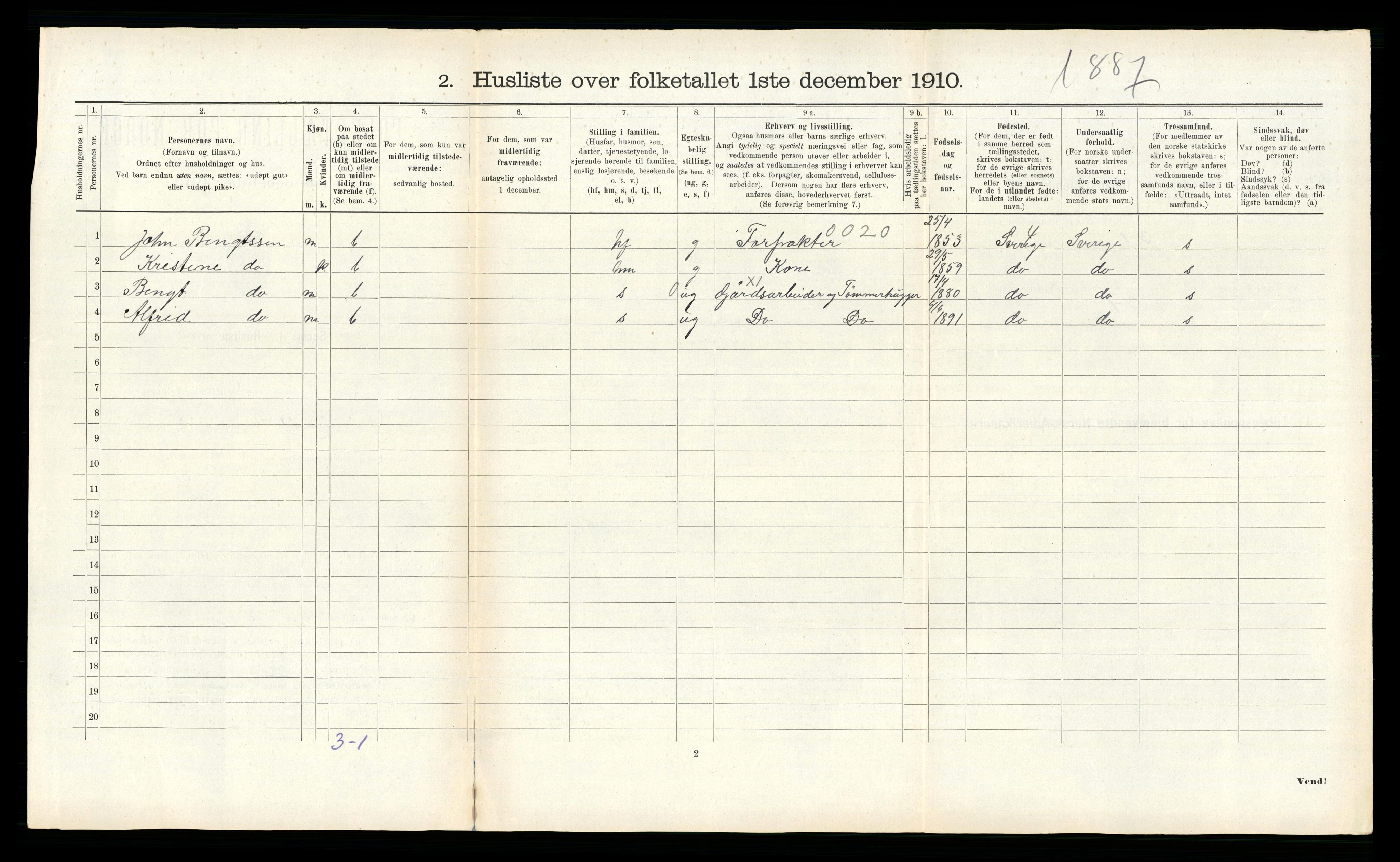 RA, 1910 census for Lierne, 1910, p. 248