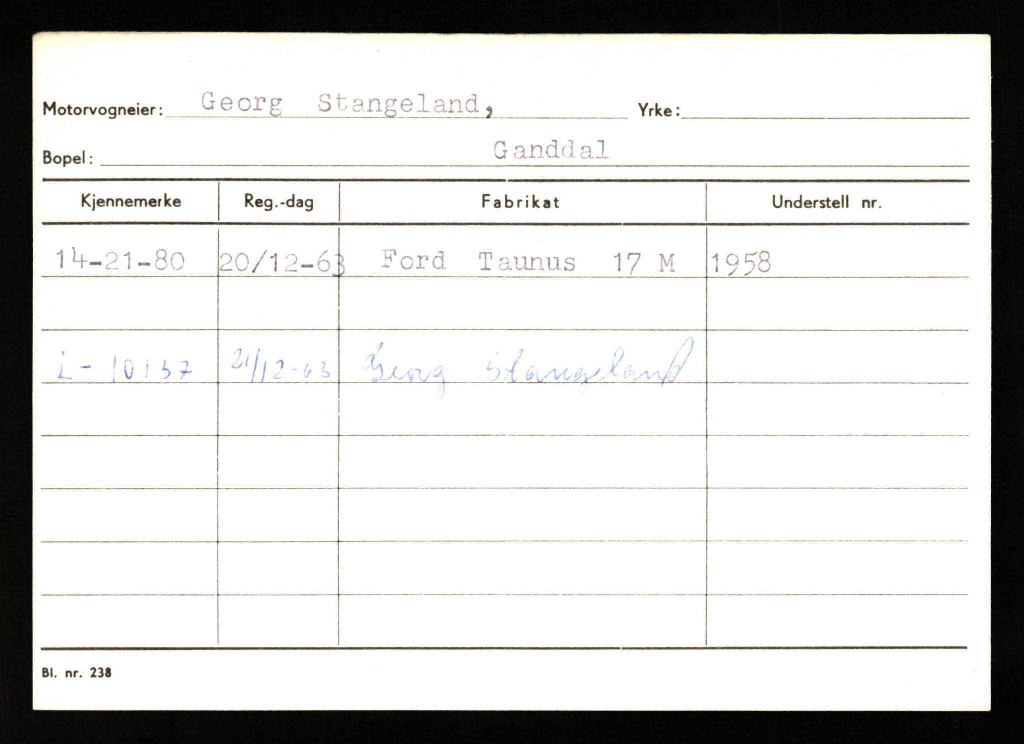 Stavanger trafikkstasjon, AV/SAST-A-101942/0/G/L0010: Registreringsnummer: 130000 - 239953, 1930-1971, p. 417