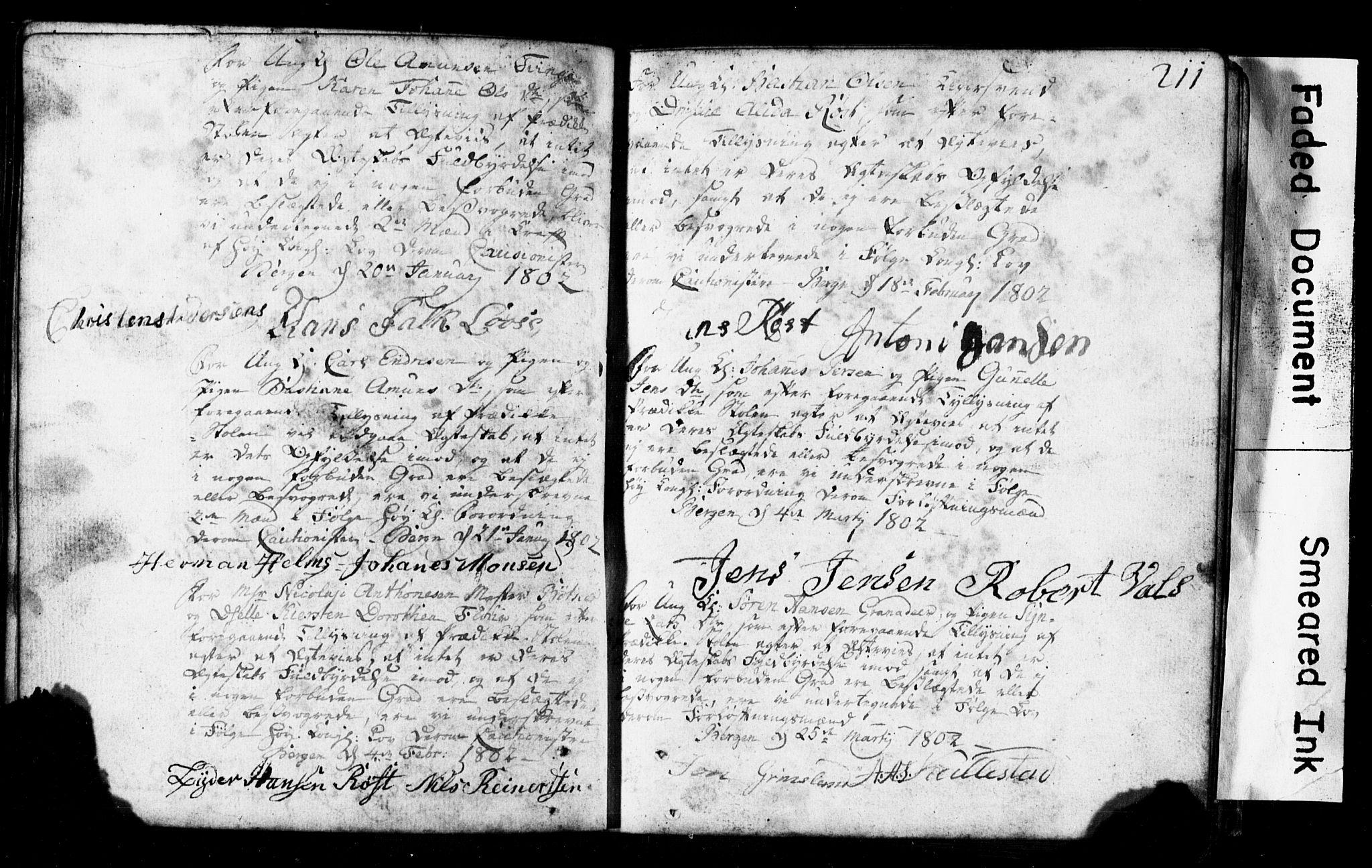 Korskirken sokneprestembete, AV/SAB-A-76101: Best man's statements no. II.5.1, 1776-1816, p. 211