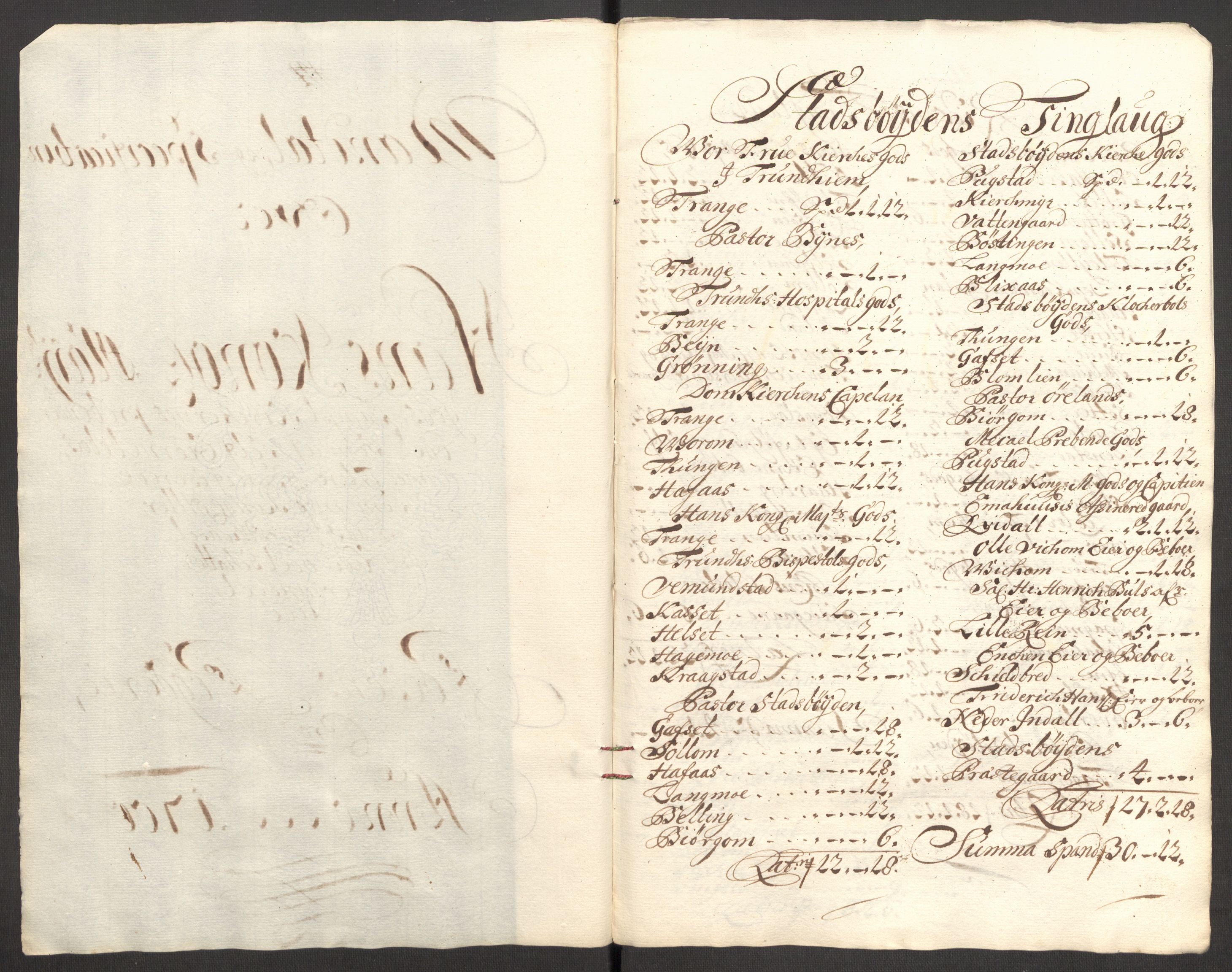 Rentekammeret inntil 1814, Reviderte regnskaper, Fogderegnskap, AV/RA-EA-4092/R57/L3854: Fogderegnskap Fosen, 1700-1701, p. 166