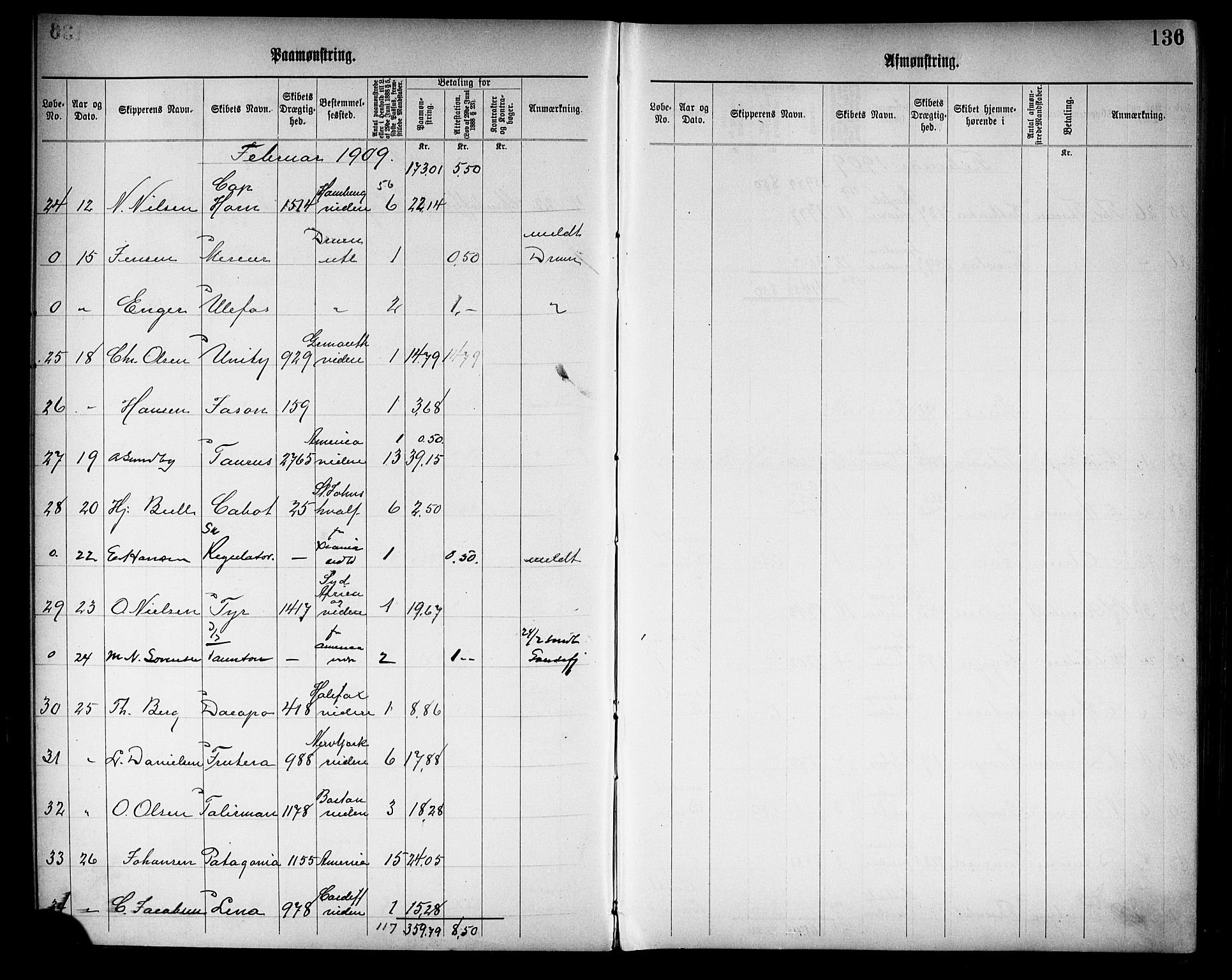 Tønsberg innrulleringskontor, AV/SAKO-A-786/H/Ha/L0006: Mønstringsjournal, 1906-1914, p. 138