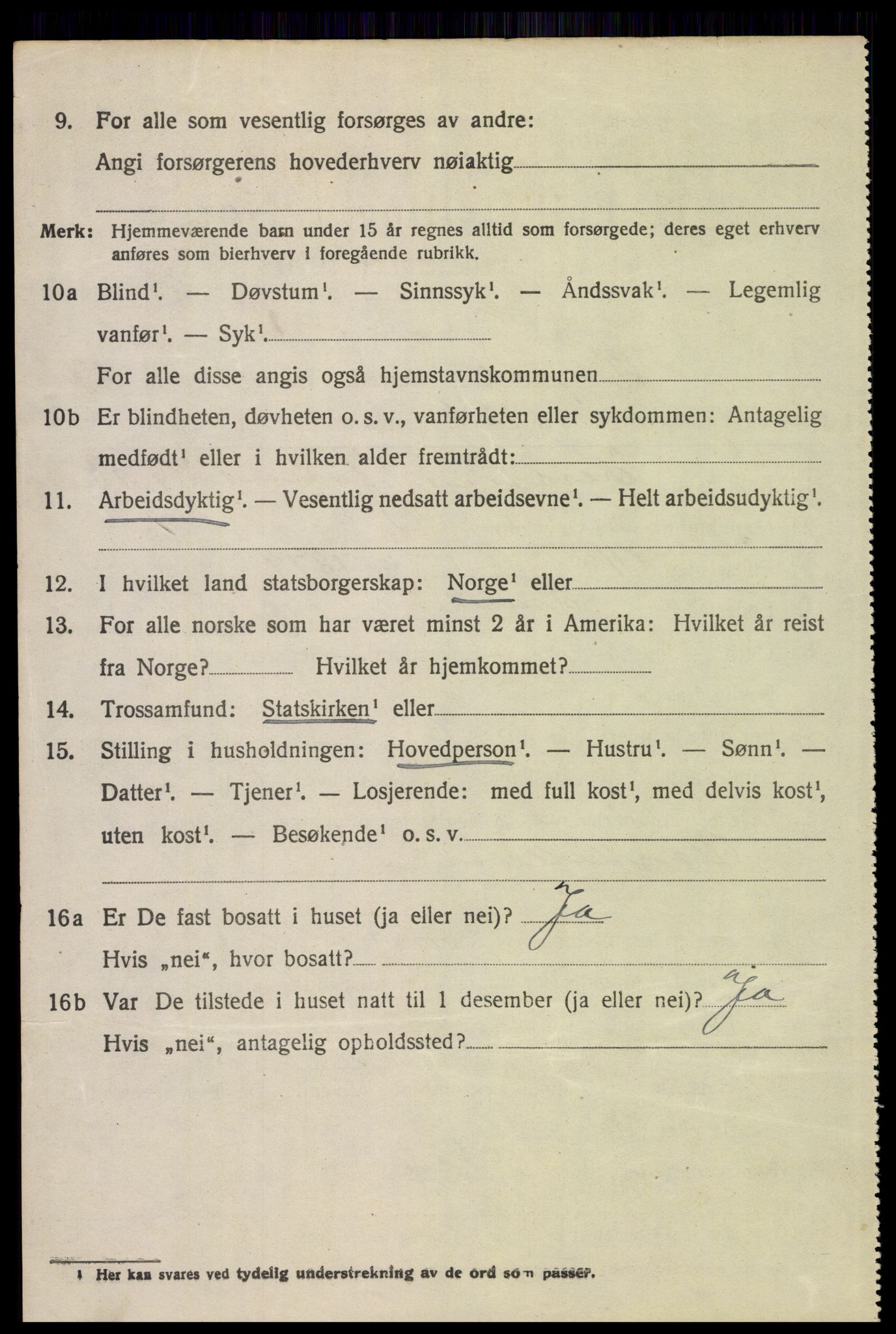 SAH, 1920 census for Trysil, 1920, p. 11902