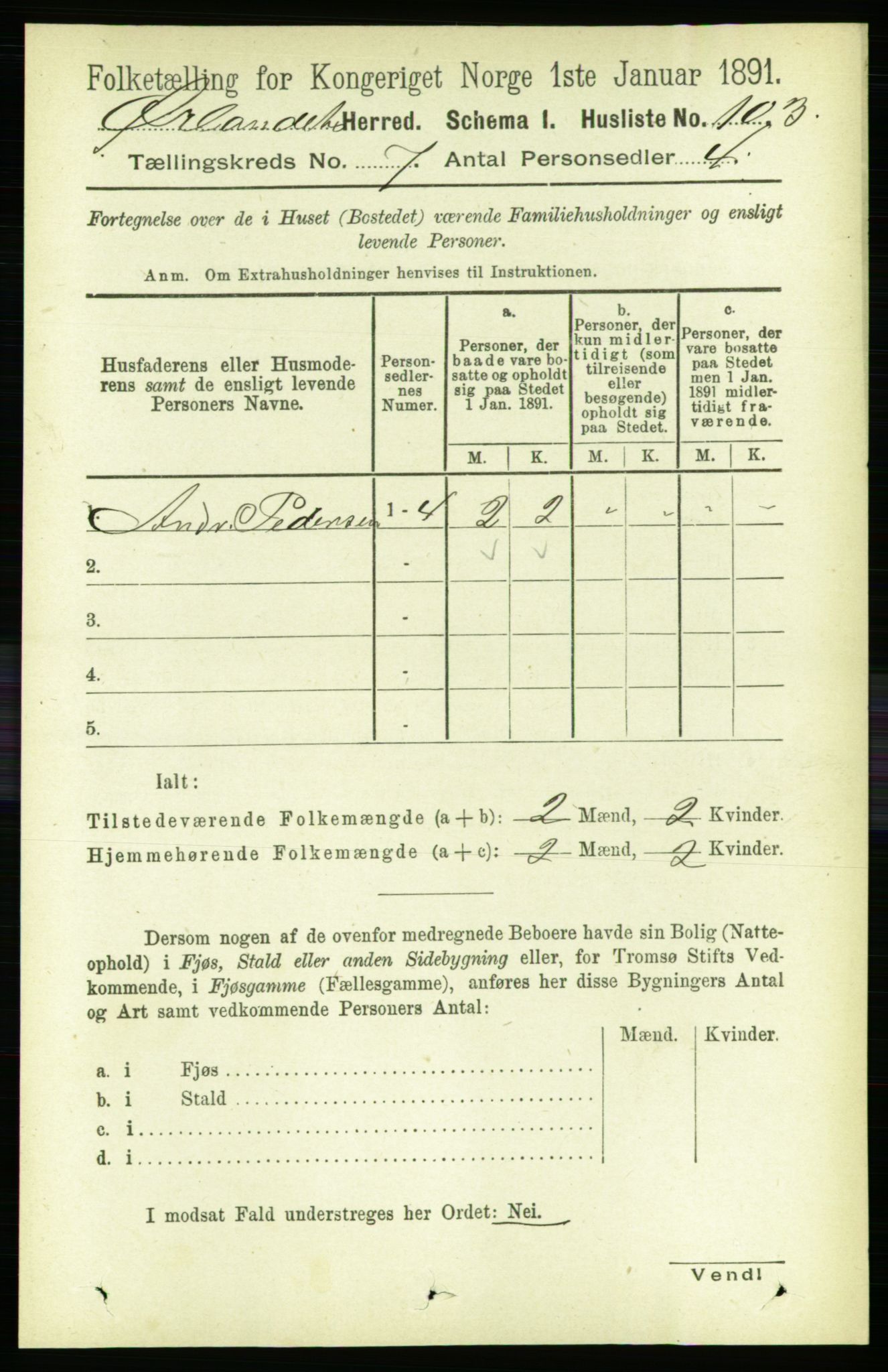 RA, 1891 census for 1621 Ørland, 1891, p. 2467