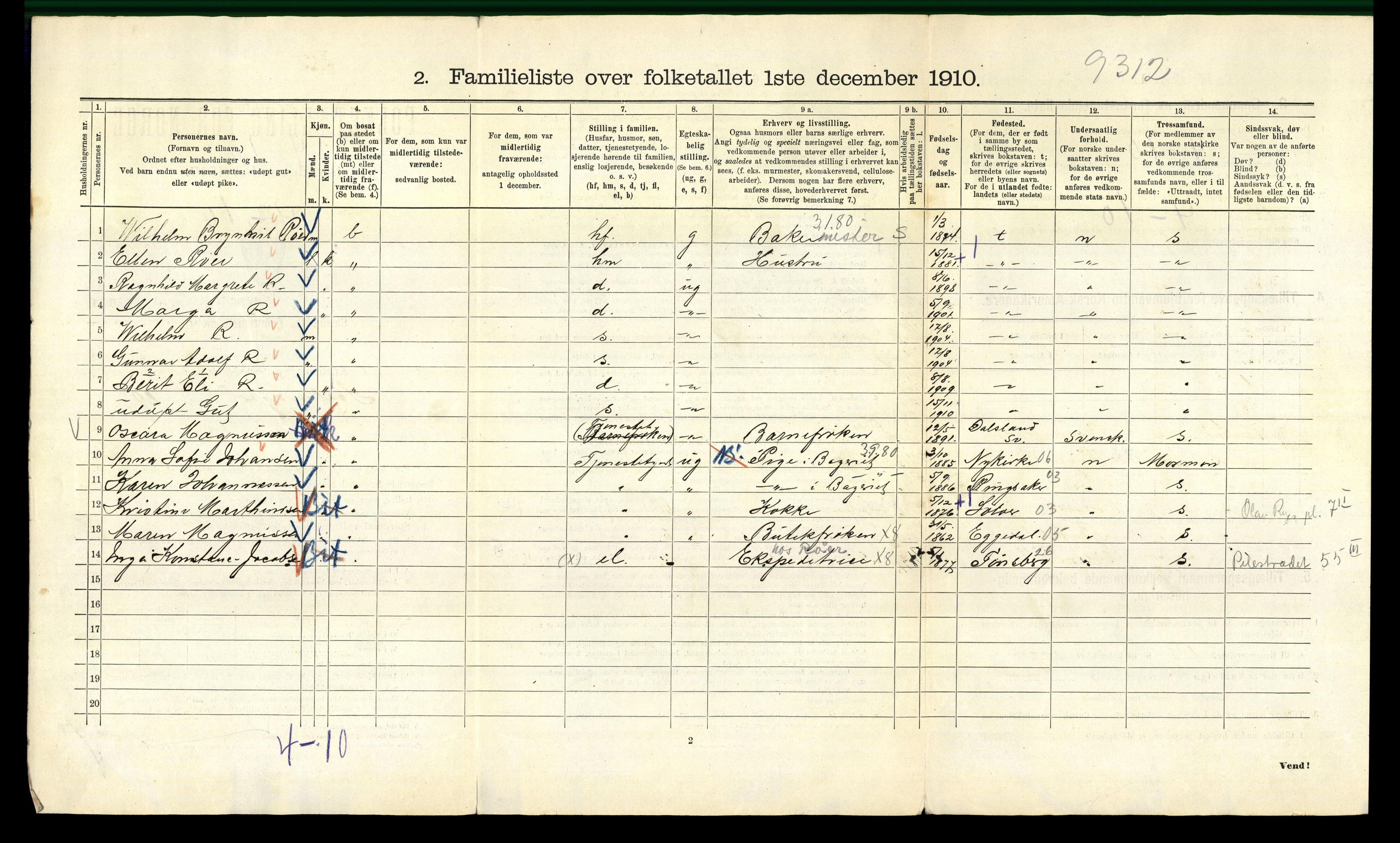 RA, 1910 census for Kristiania, 1910, p. 98624