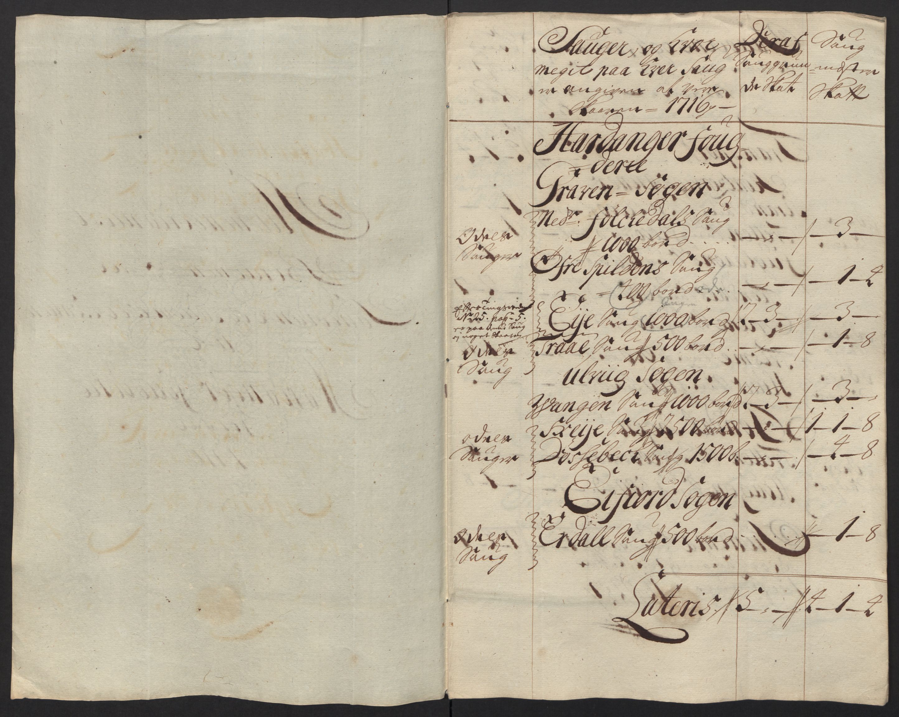 Rentekammeret inntil 1814, Reviderte regnskaper, Fogderegnskap, AV/RA-EA-4092/R48/L2992: Fogderegnskap Sunnhordland og Hardanger, 1716, p. 130