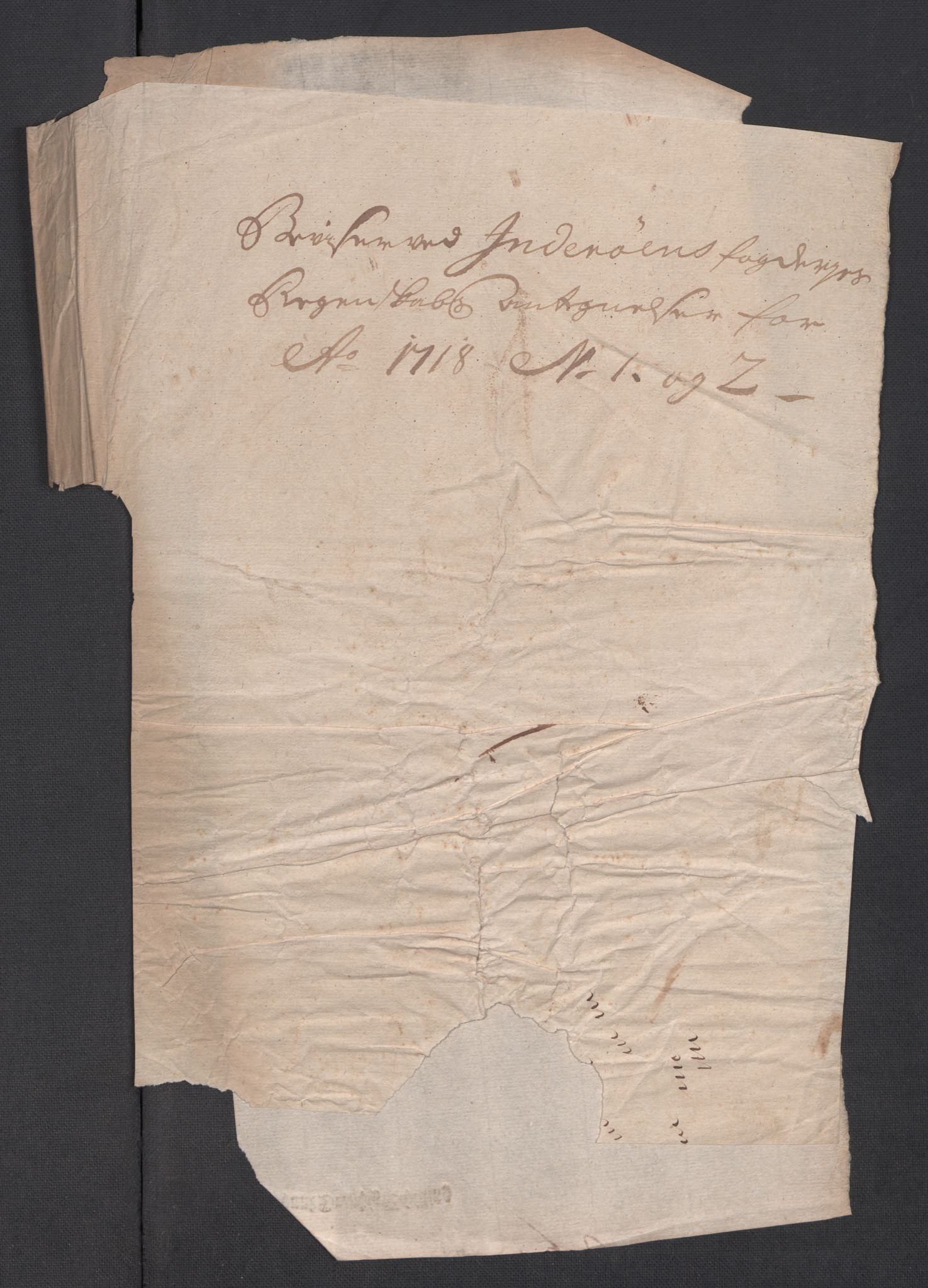 Rentekammeret inntil 1814, Reviderte regnskaper, Fogderegnskap, RA/EA-4092/R63/L4326: Fogderegnskap Inderøy, 1718, p. 312