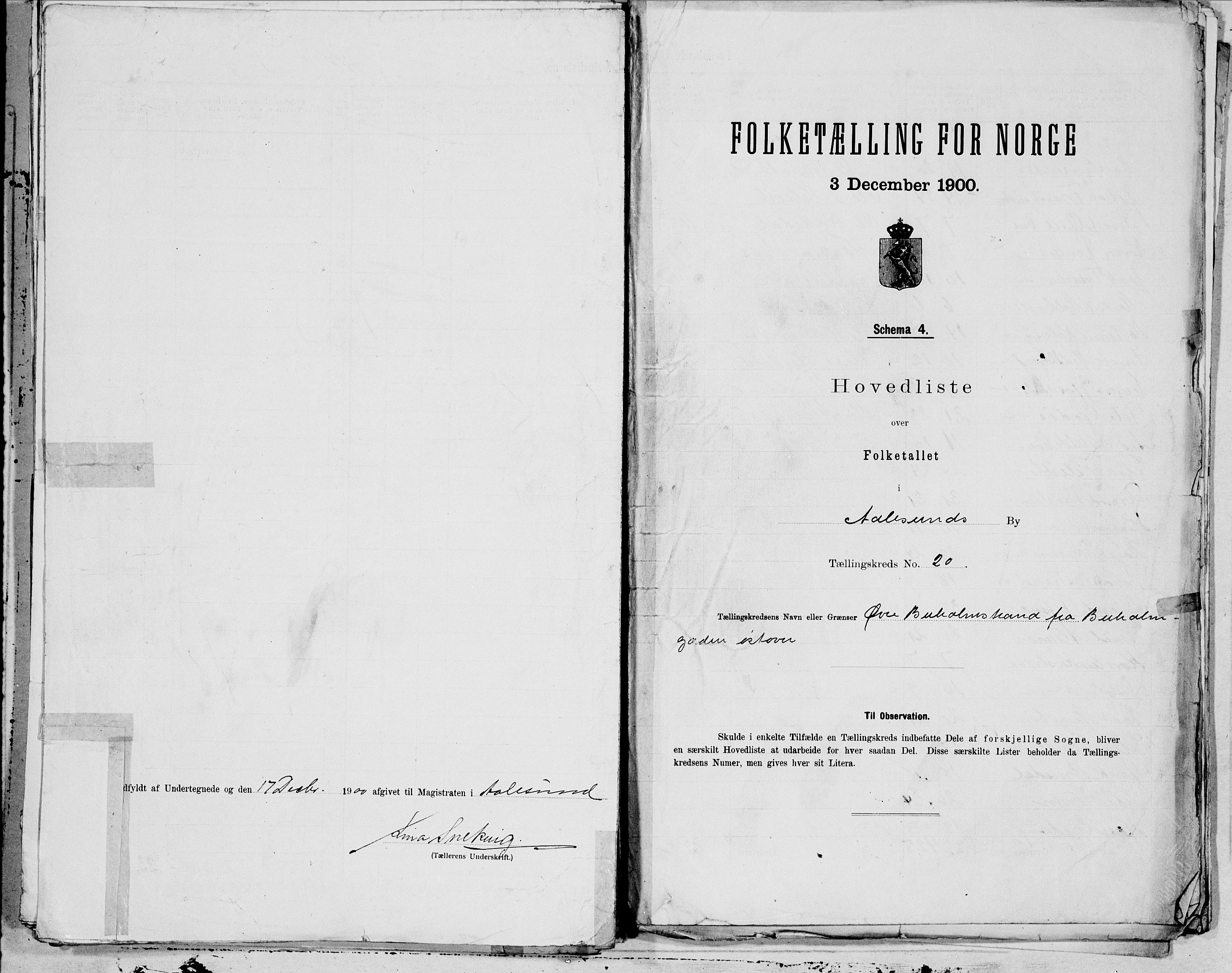 SAT, 1900 census for Ålesund, 1900, p. 40