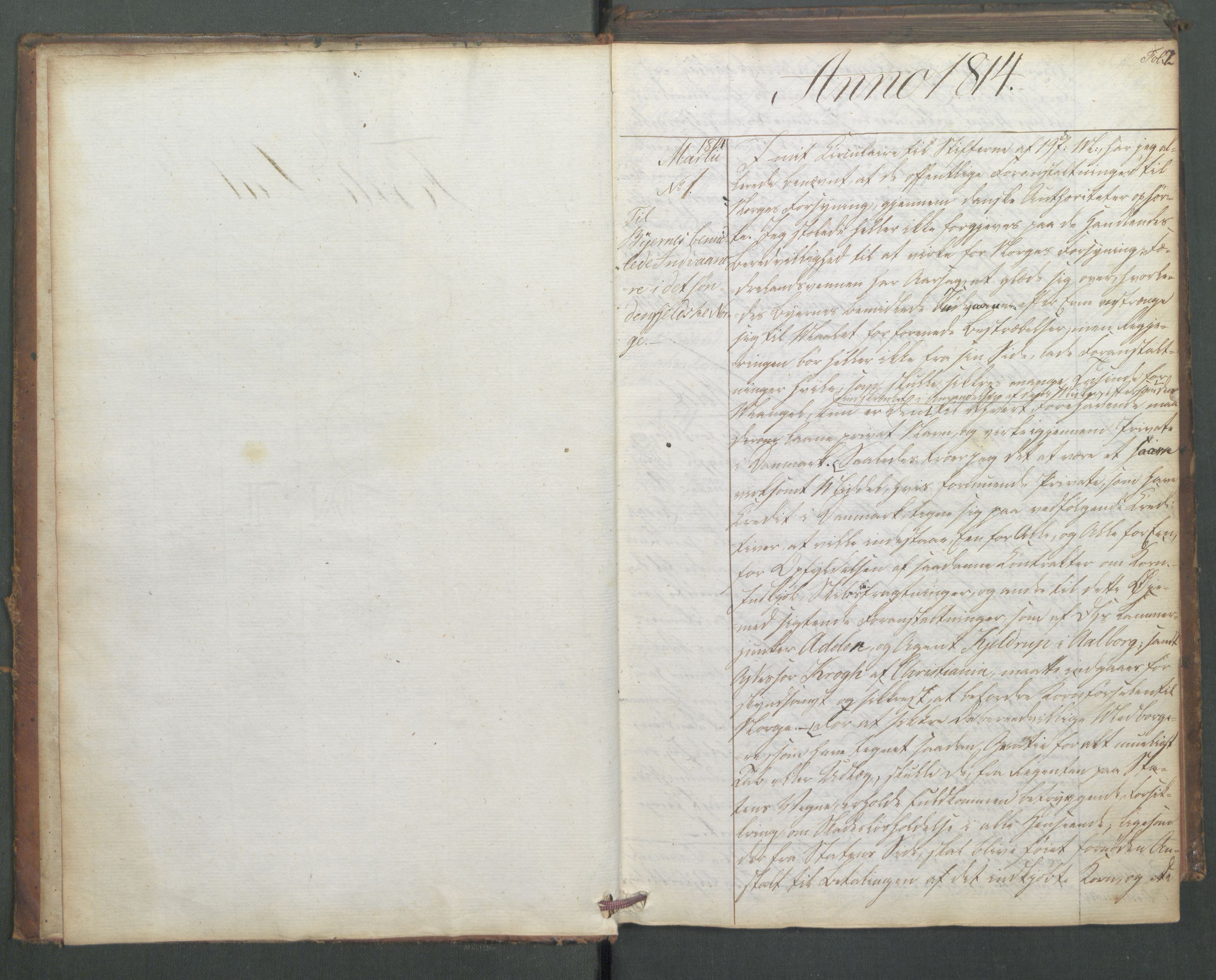 Departementene i 1814, RA/S-3899/Fd/L0045: Kopibok, 1814, p. 1b-2a