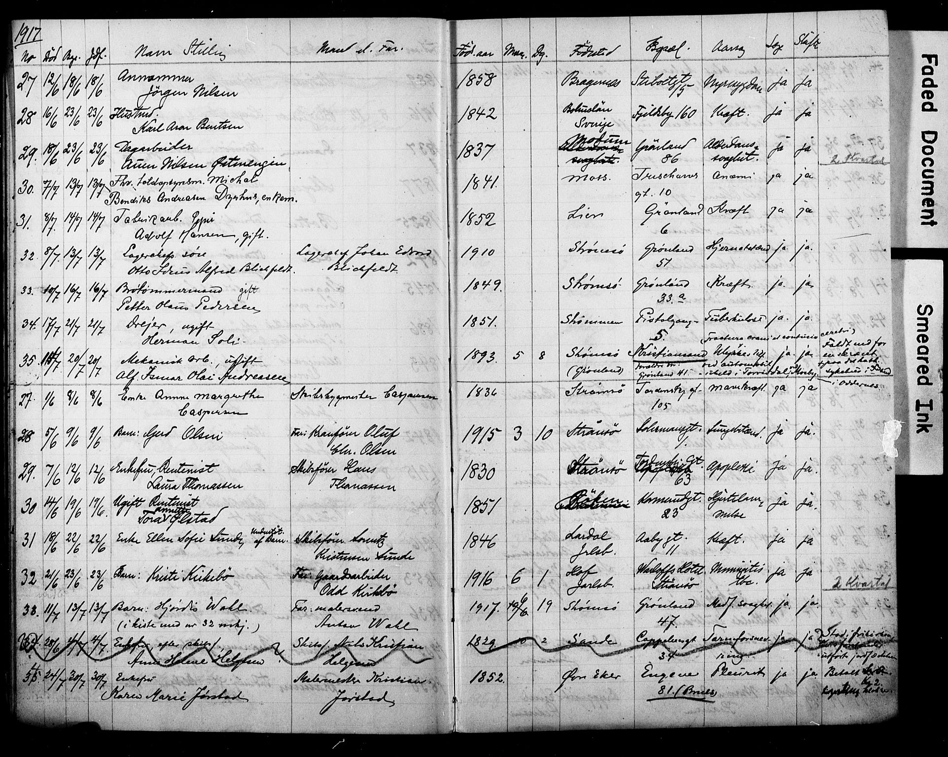 Strømsø kirkebøker, AV/SAKO-A-246/Y/Ya/L0008: Parish register draft no. I 8, 1916-1931