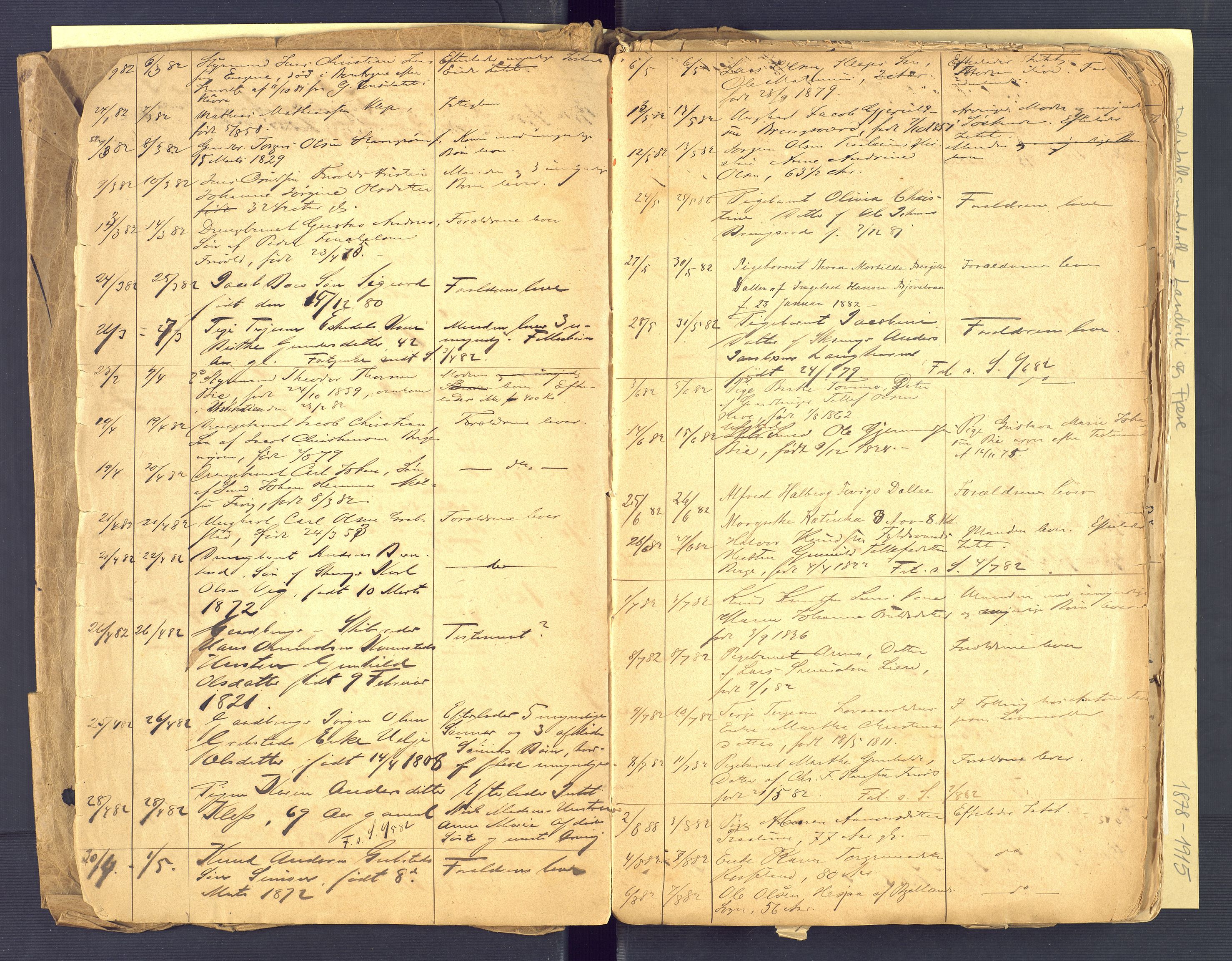 Landvik og Fjære lensmannskontor, AV/SAK-1241-0027/F/Fe/L0001: Dødsfallsprotokoll Landvik og Fjære nr 137, 1878-1915