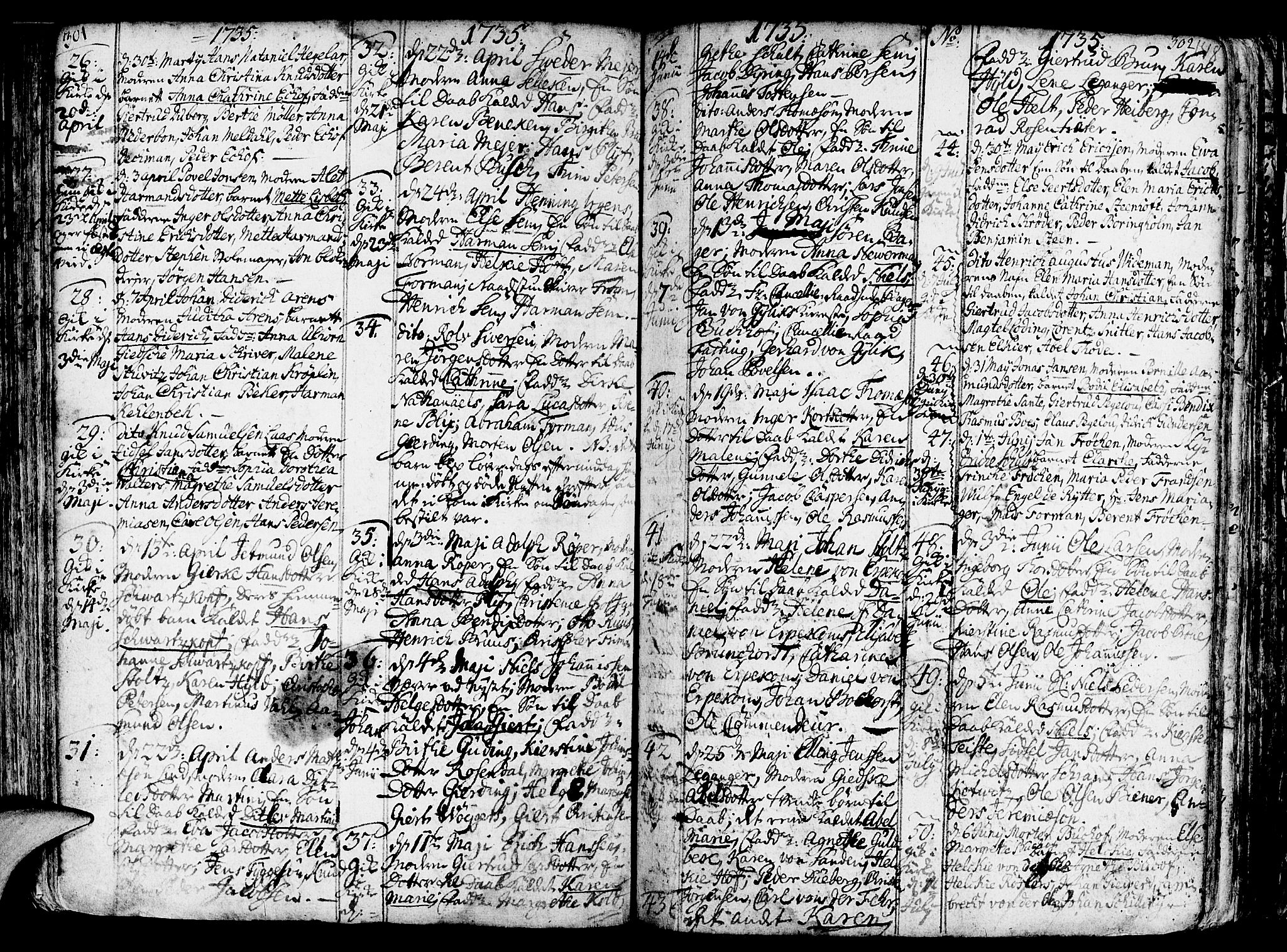 Nykirken Sokneprestembete, AV/SAB-A-77101/H/Haa/L0003: Parish register (official) no. A 3, 1717-1764, p. 148