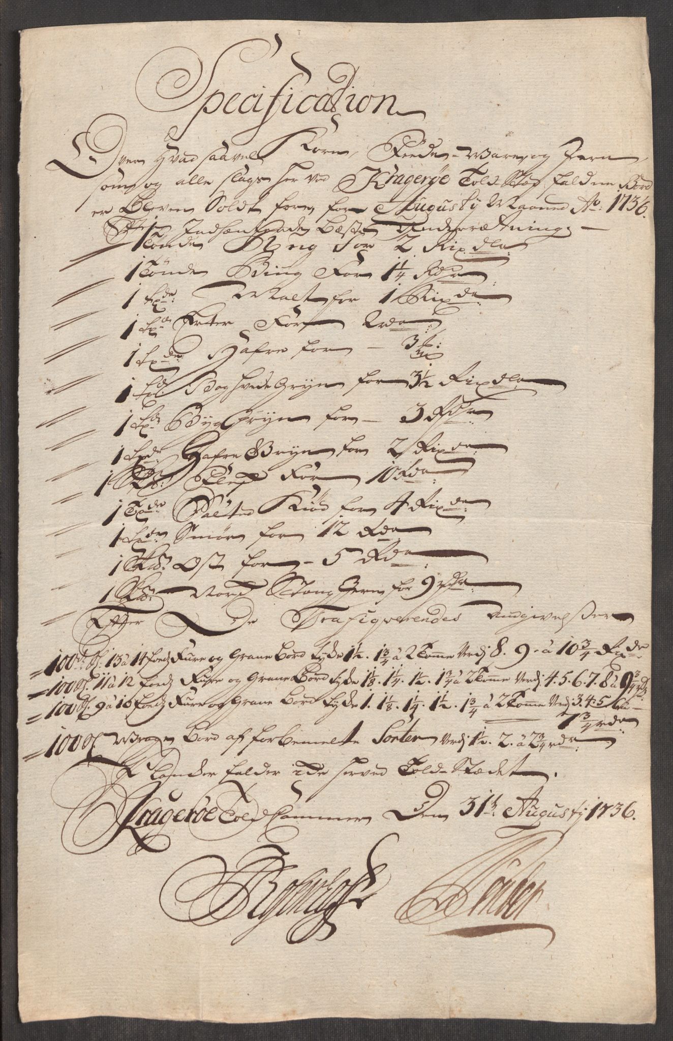 Rentekammeret inntil 1814, Realistisk ordnet avdeling, AV/RA-EA-4070/Oe/L0001: [Ø1]: Priskuranter, 1712-1739, p. 393