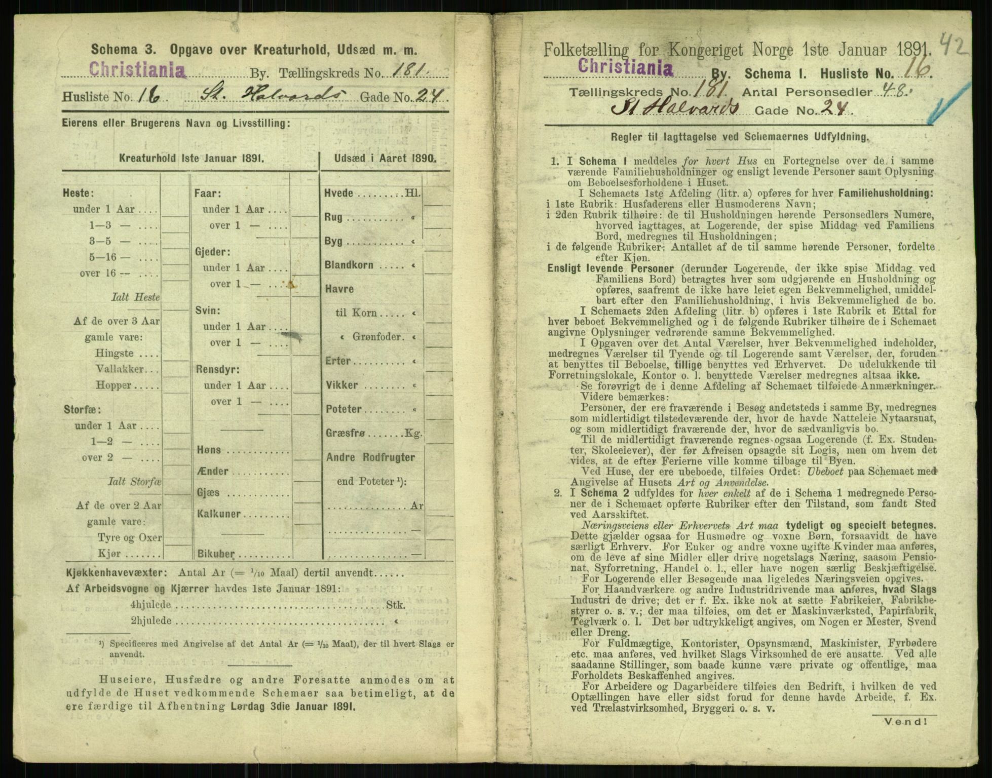 RA, 1891 census for 0301 Kristiania, 1891, p. 108485