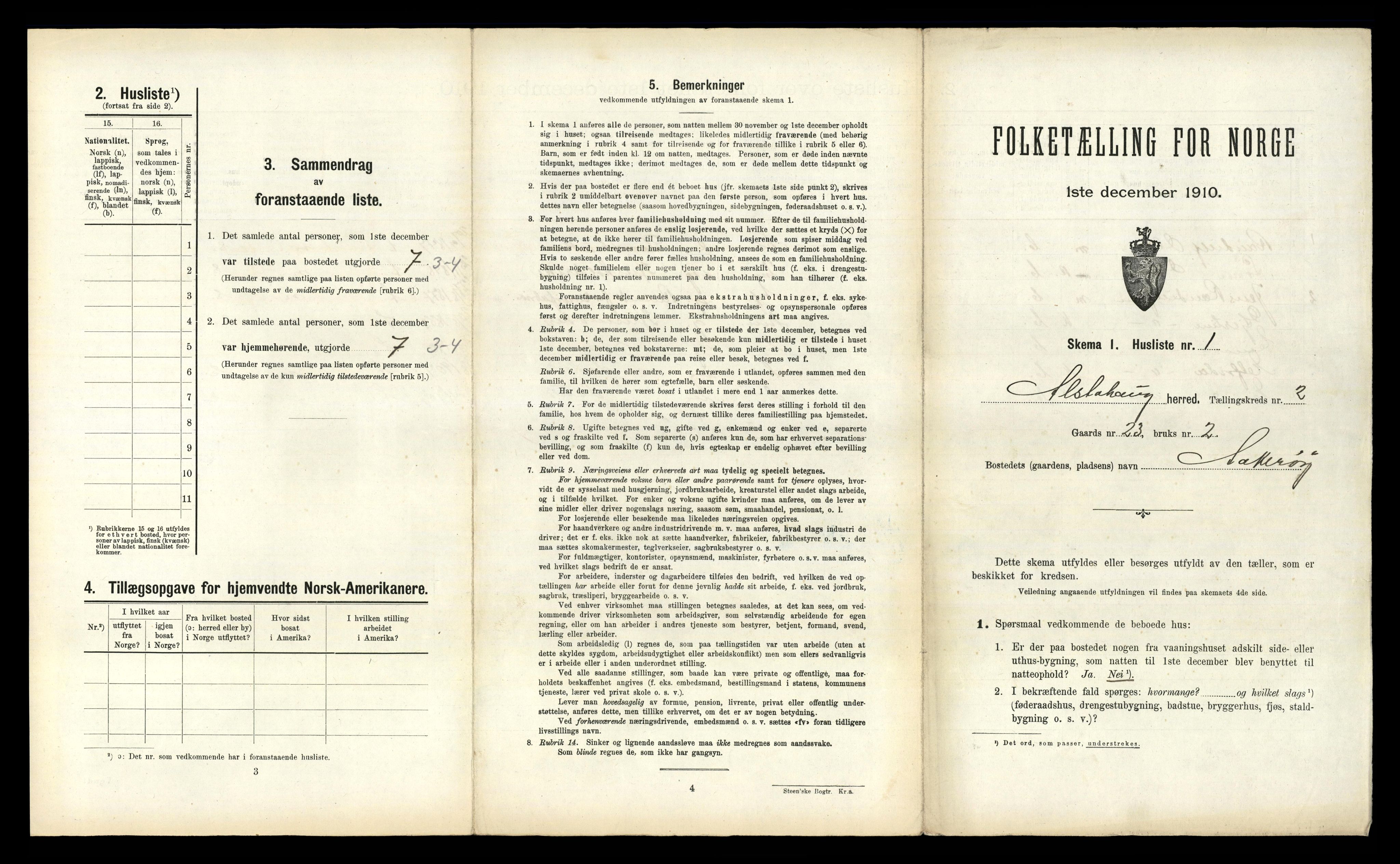 RA, 1910 census for Alstahaug, 1910, p. 272