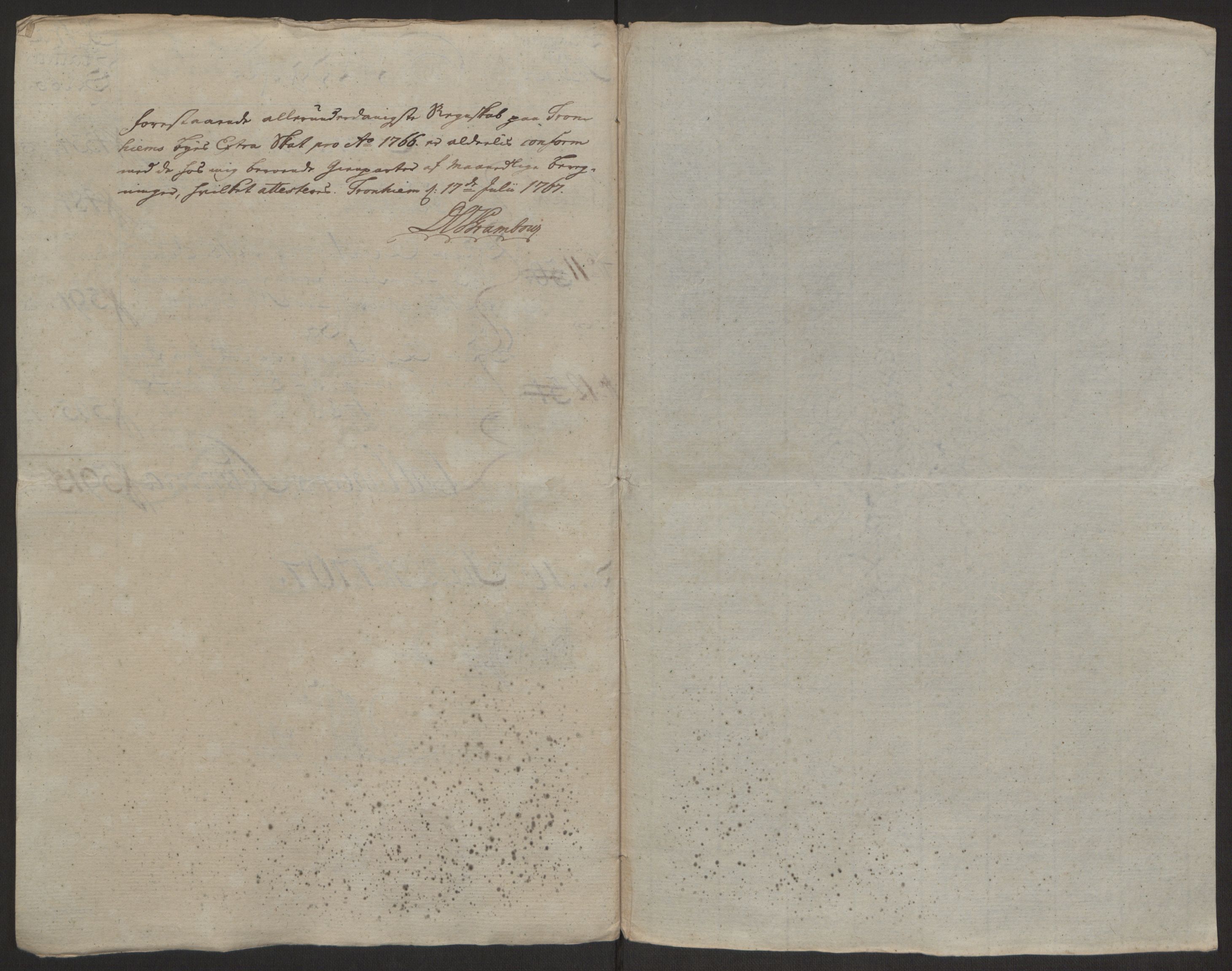 Rentekammeret inntil 1814, Reviderte regnskaper, Byregnskaper, AV/RA-EA-4066/R/Rs/L0516/0001: [S9] Kontribusjonsregnskap / Ekstraskatt, 1762-1767, p. 354