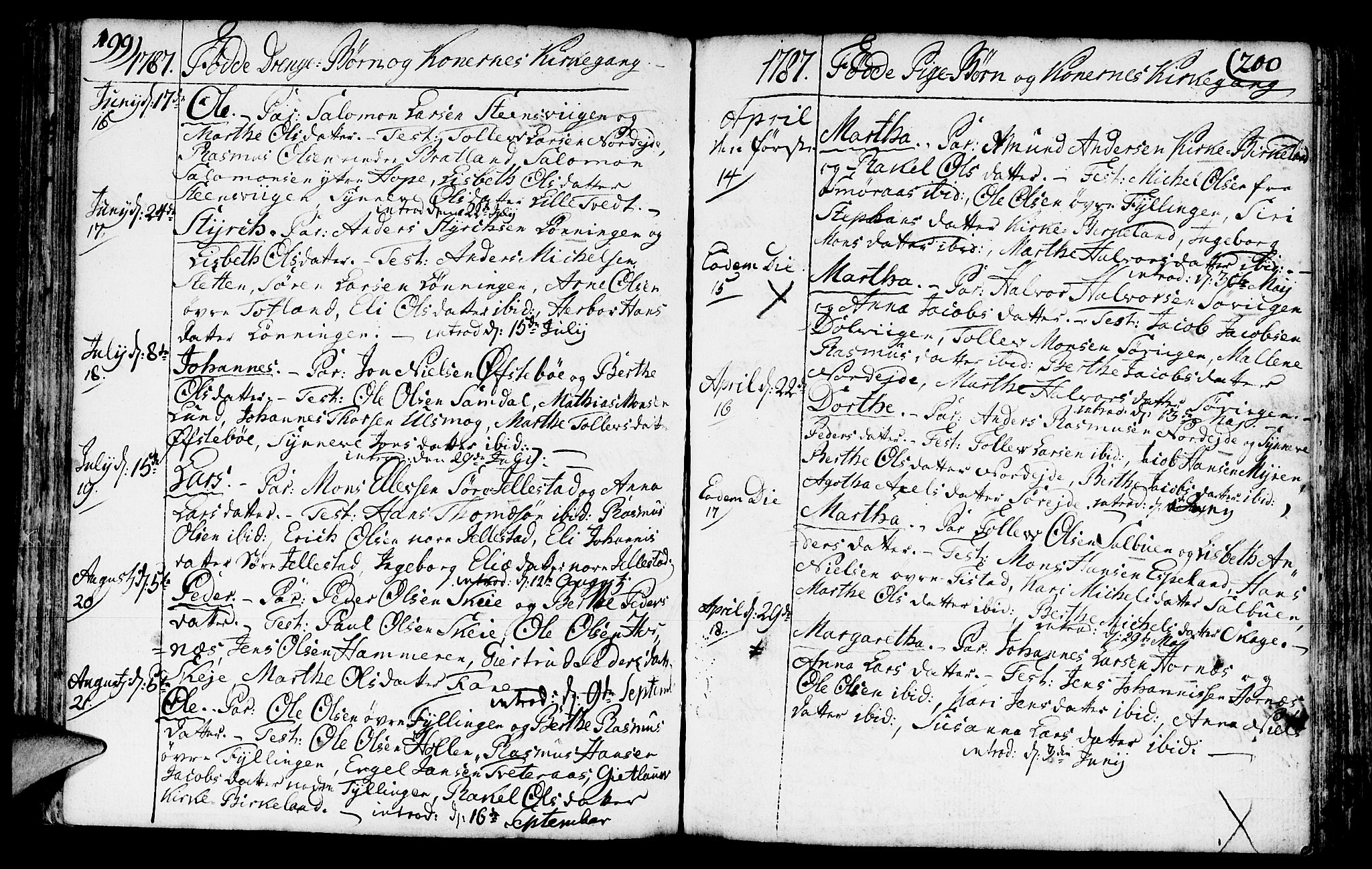 Fana Sokneprestembete, AV/SAB-A-75101/H/Haa/Haaa/L0005: Parish register (official) no. A 5, 1773-1799, p. 199-200