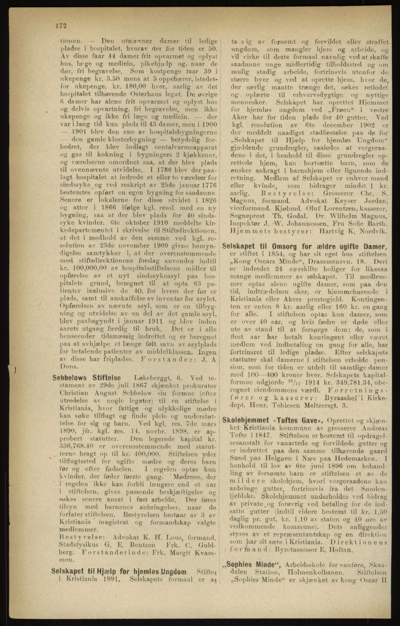 Kristiania/Oslo adressebok, PUBL/-, 1916, p. 172