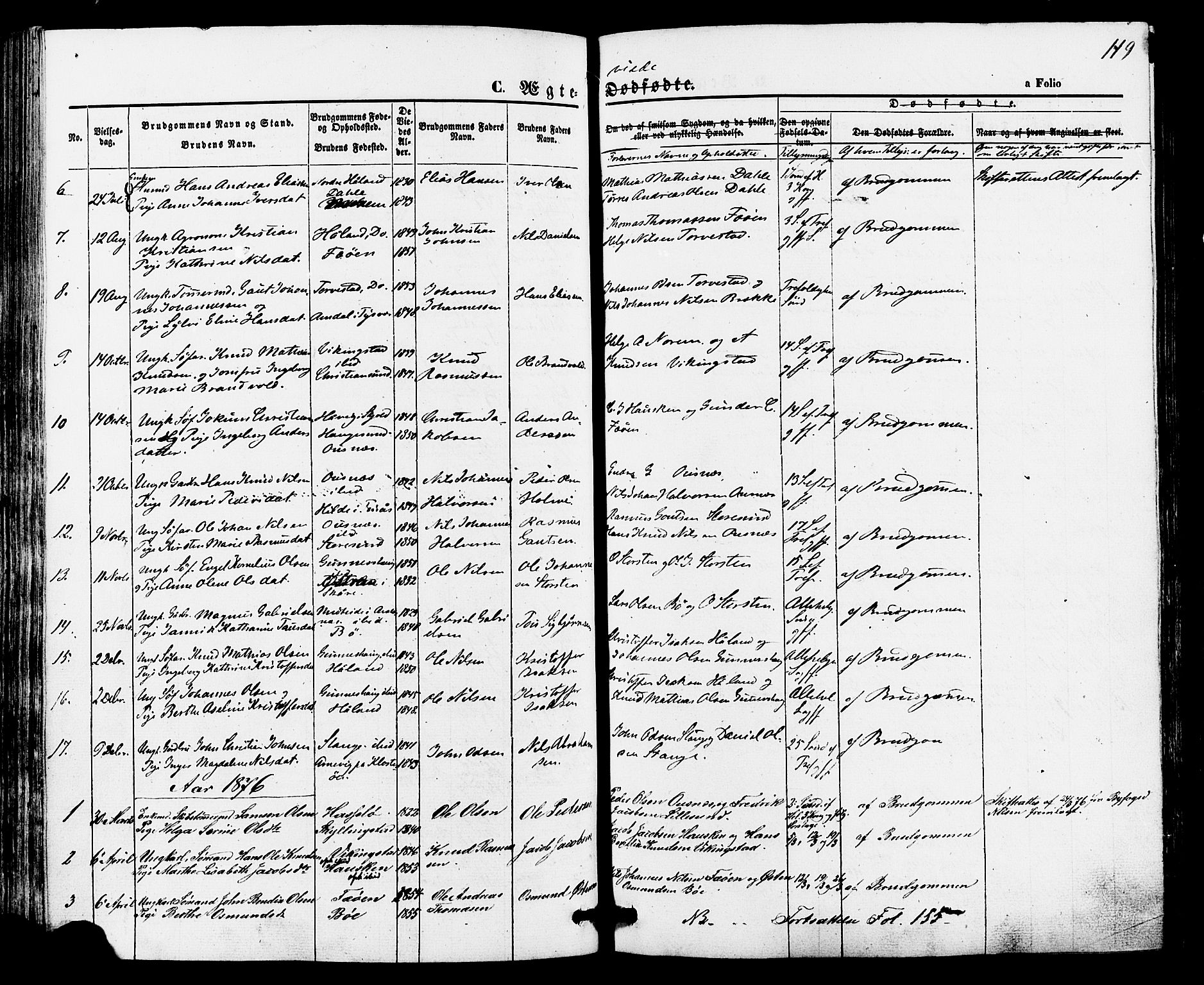 Torvastad sokneprestkontor, SAST/A -101857/H/Ha/Haa/L0010: Parish register (official) no. A 10, 1857-1878, p. 119