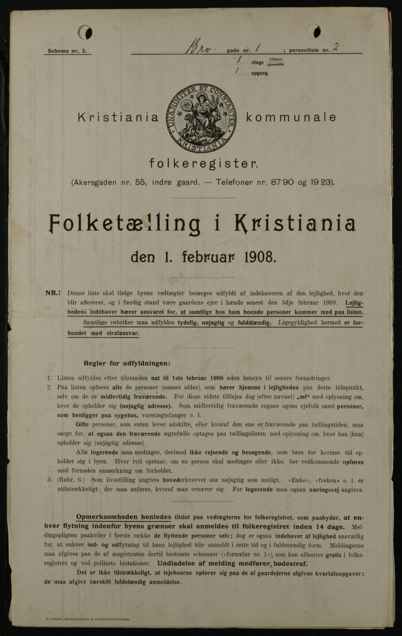 OBA, Municipal Census 1908 for Kristiania, 1908, p. 9240