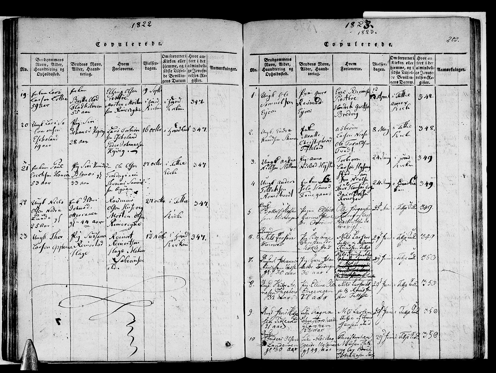 Stord sokneprestembete, AV/SAB-A-78201/H/Haa: Parish register (official) no. A 5, 1816-1825, p. 200