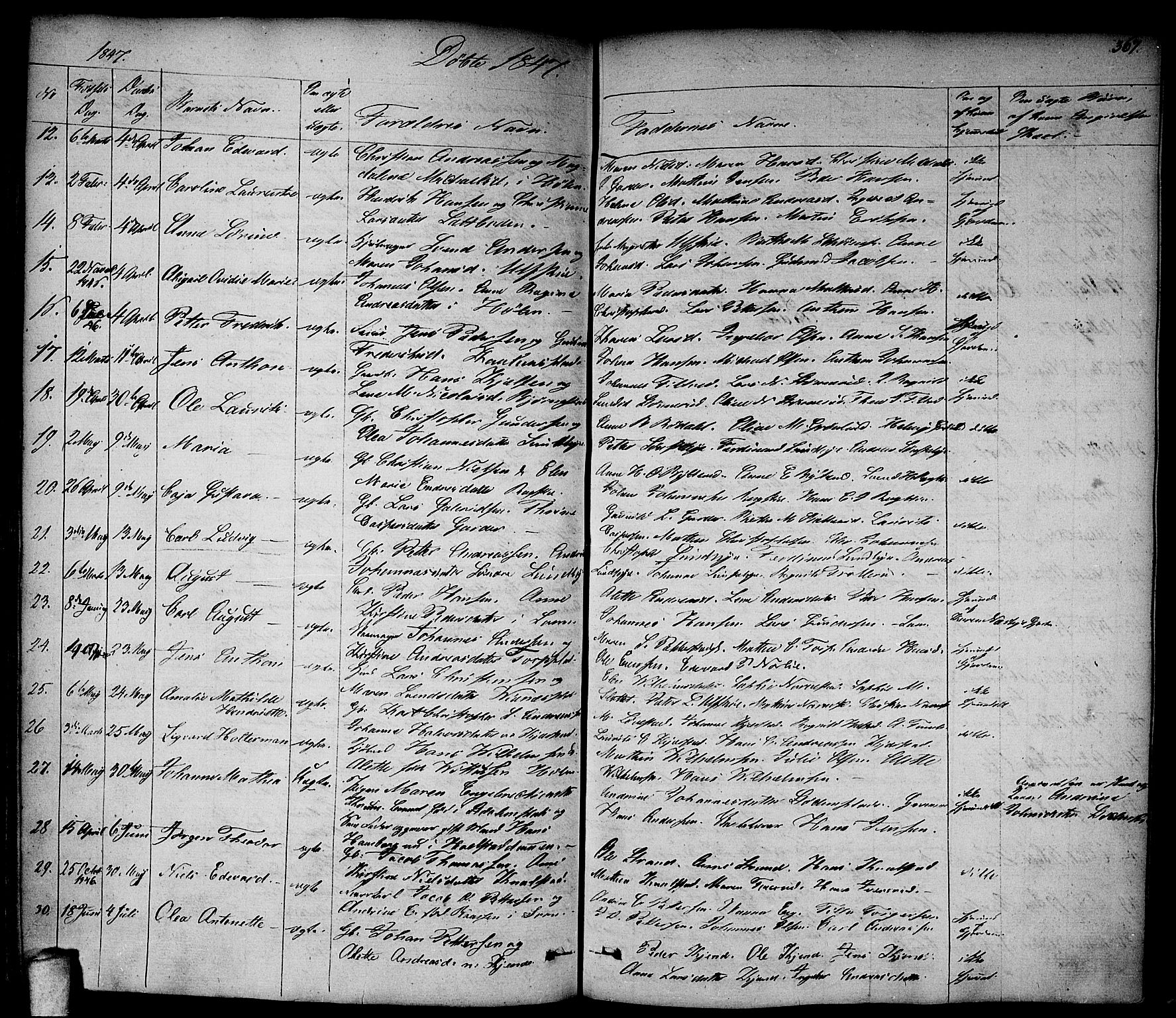 Vestby prestekontor Kirkebøker, SAO/A-10893/F/Fa/L0006: Parish register (official) no. I 6, 1827-1849, p. 367