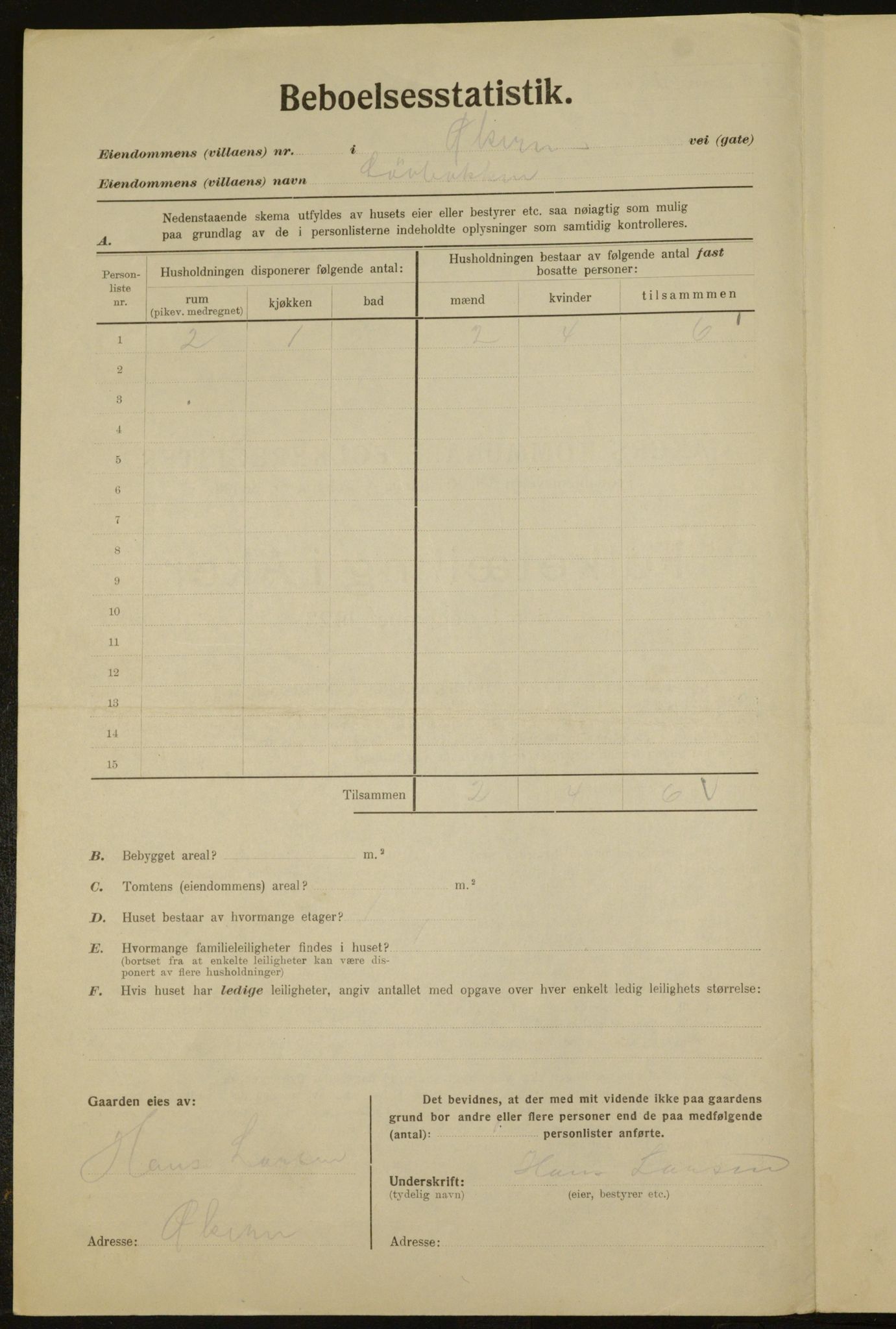 , Municipal Census 1923 for Aker, 1923, p. 35603