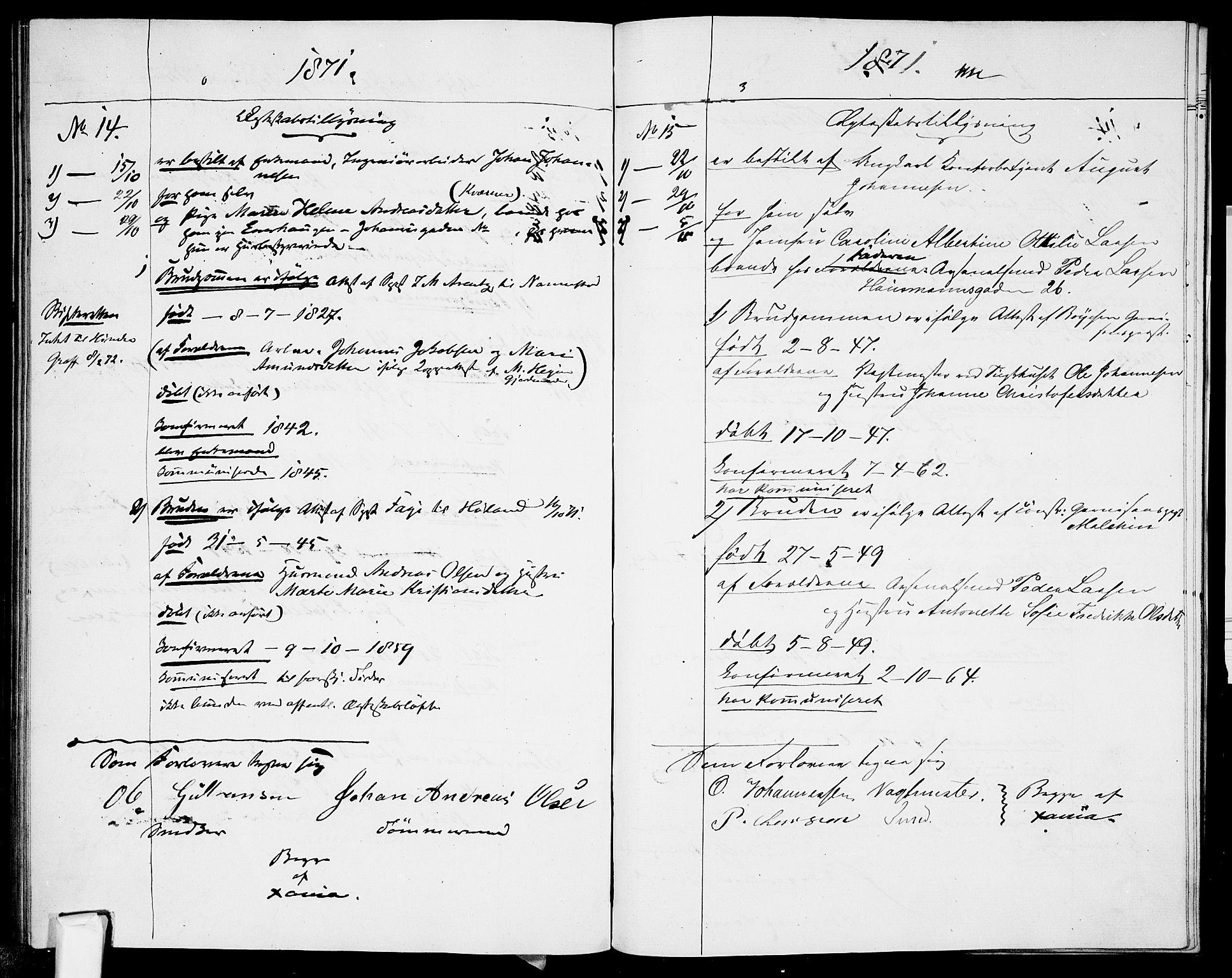 Garnisonsmenigheten Kirkebøker, AV/SAO-A-10846/H/Ha/L0006: Banns register no. I 6, 1856-1872