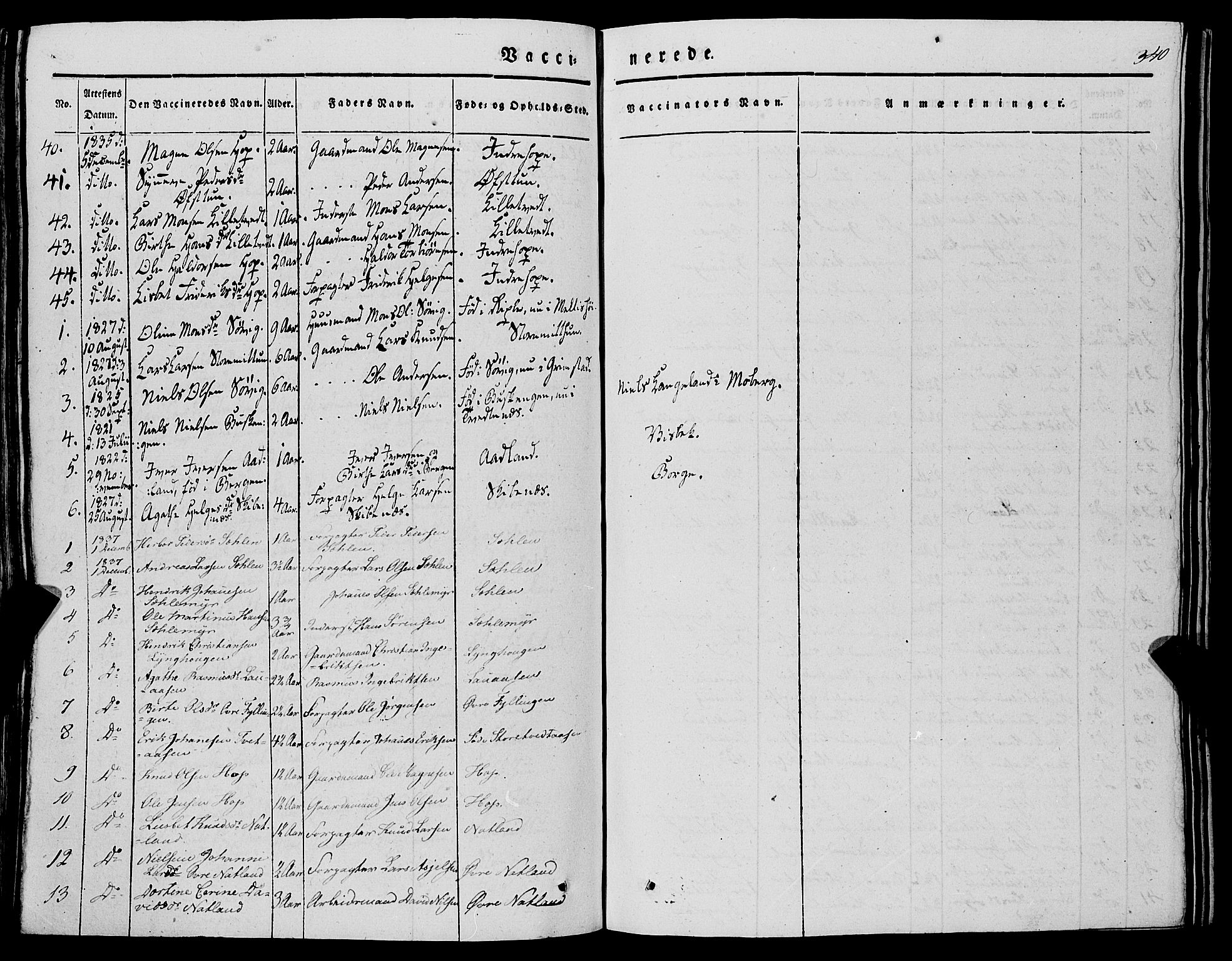 Fana Sokneprestembete, SAB/A-75101/H/Haa/Haaa/L0008: Parish register (official) no. A 8, 1829-1851, p. 340