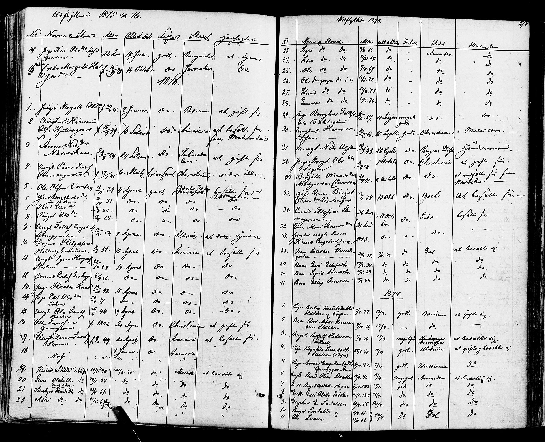 Ål kirkebøker, AV/SAKO-A-249/F/Fa/L0007: Parish register (official) no. I 7, 1865-1881, p. 278