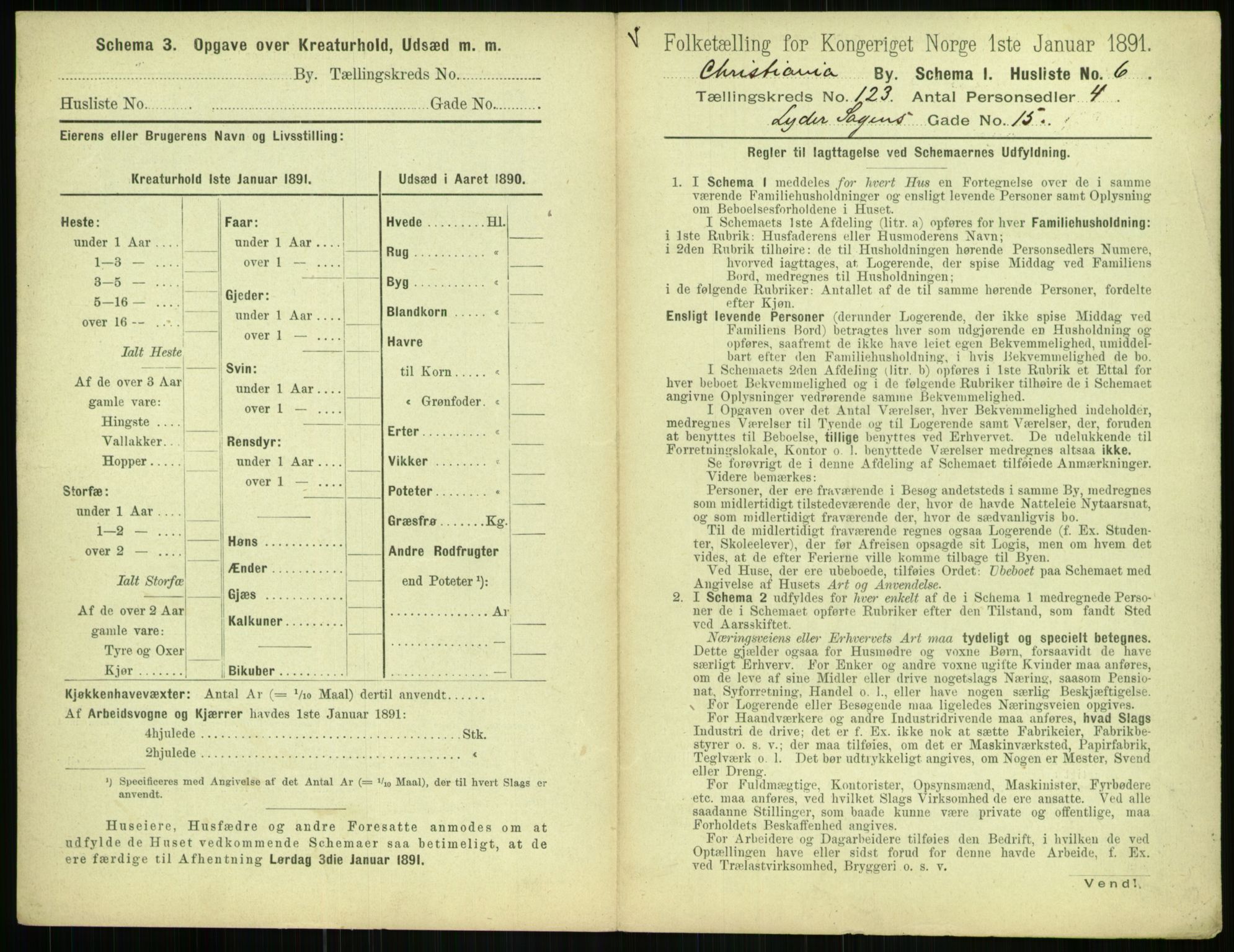 RA, 1891 census for 0301 Kristiania, 1891, p. 65097