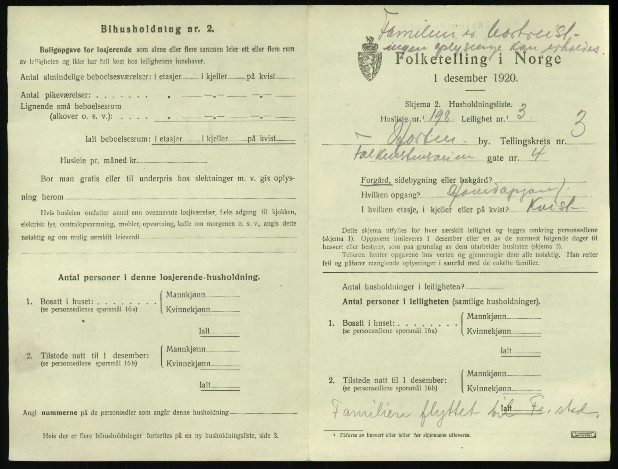 SAKO, 1920 census for Horten, 1920, p. 4763